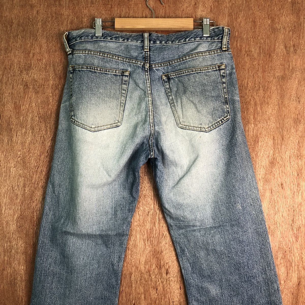 Uniqlo DLL Uniqlo Blue distressed Denim Jeans Pants #c292 Size US 33 - 7 Thumbnail