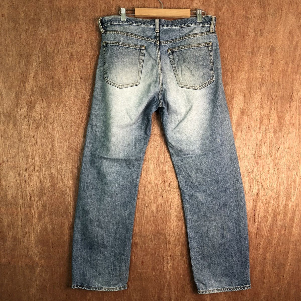 Uniqlo DLL Uniqlo Blue distressed Denim Jeans Pants #c292 Size US 33 - 6 Thumbnail