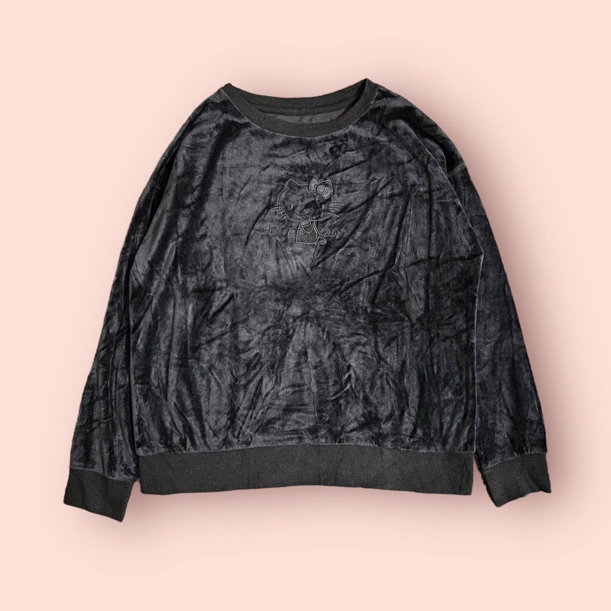 Cartoon Network × GU × Japanese Brand RARE BLACK VELVET HELLO KITTY X GU PULLOVER SWEATSHIRT Size L / US 10 / IT 46 - 8 Thumbnail