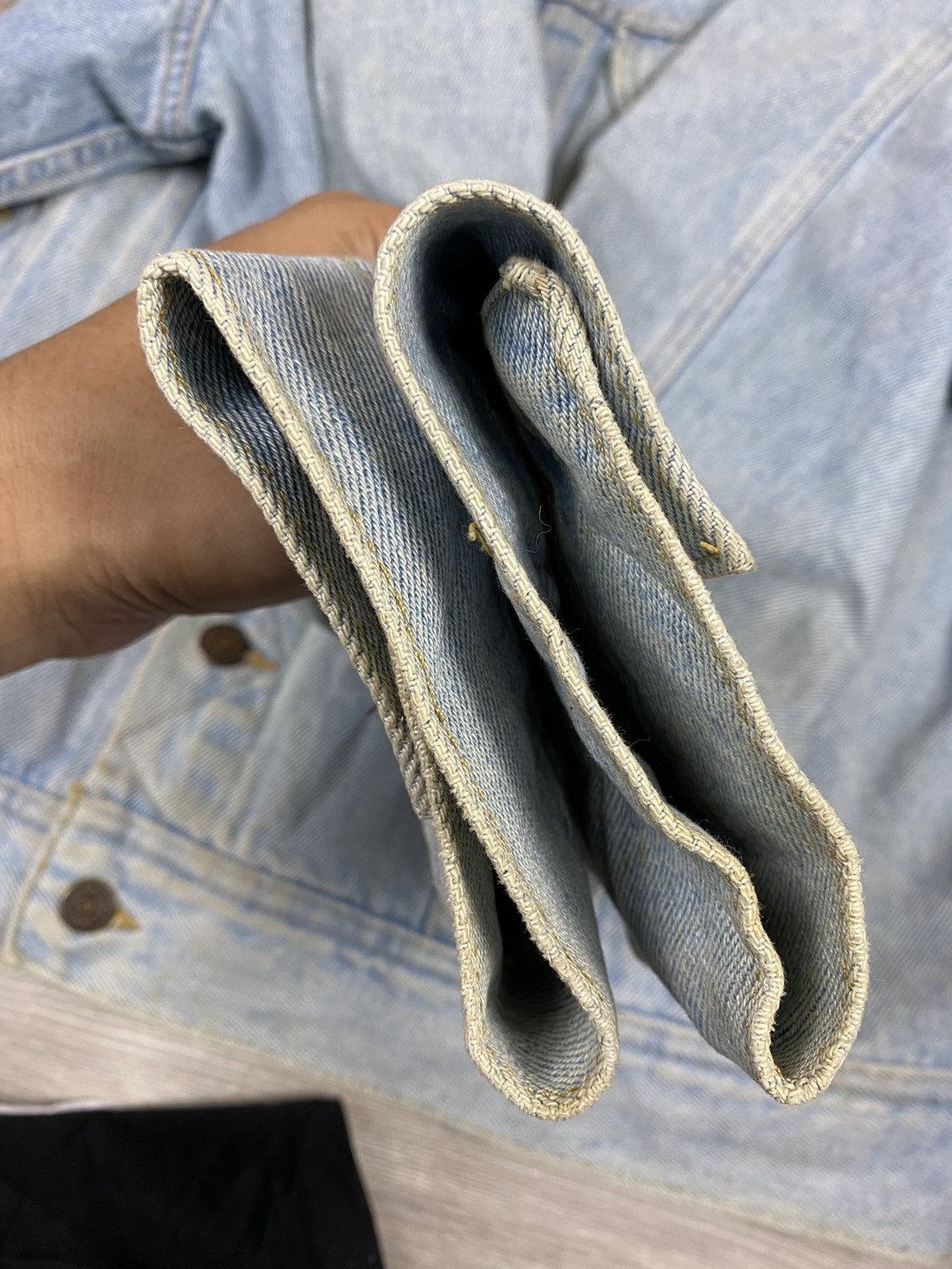 Lee STEAL 🔥 VINTAGE 80s LEE PATD DENIM JEANS RACING JACKET Size US L / EU 52-54 / 3 - 11 Thumbnail