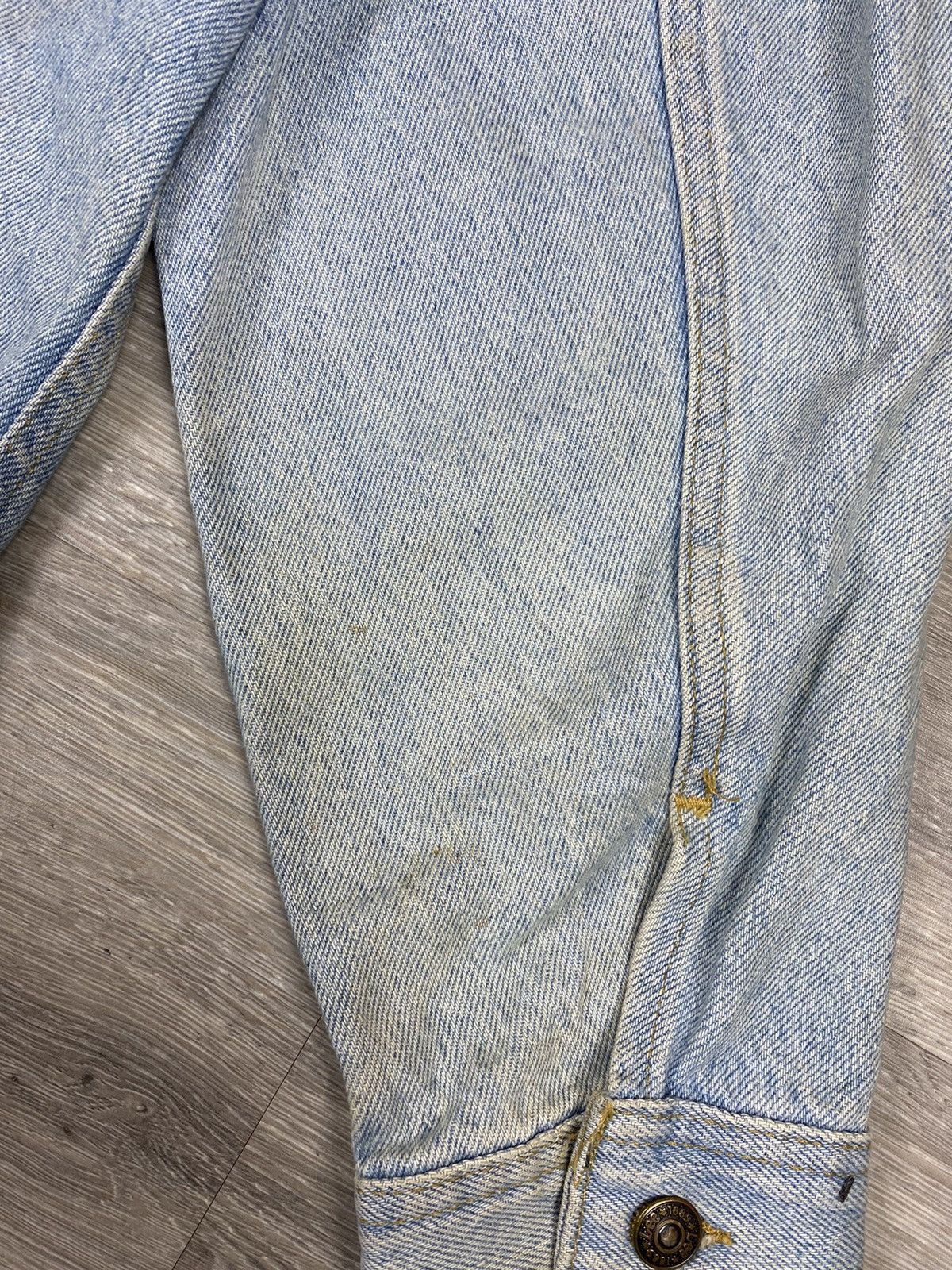 Lee STEAL 🔥 VINTAGE 80s LEE PATD DENIM JEANS RACING JACKET Size US L / EU 52-54 / 3 - 10 Thumbnail