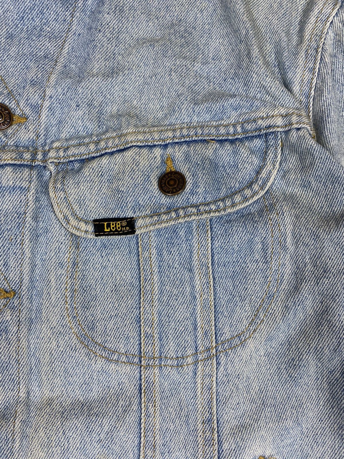 Lee STEAL 🔥 VINTAGE 80s LEE PATD DENIM JEANS RACING JACKET Size US L / EU 52-54 / 3 - 6 Thumbnail