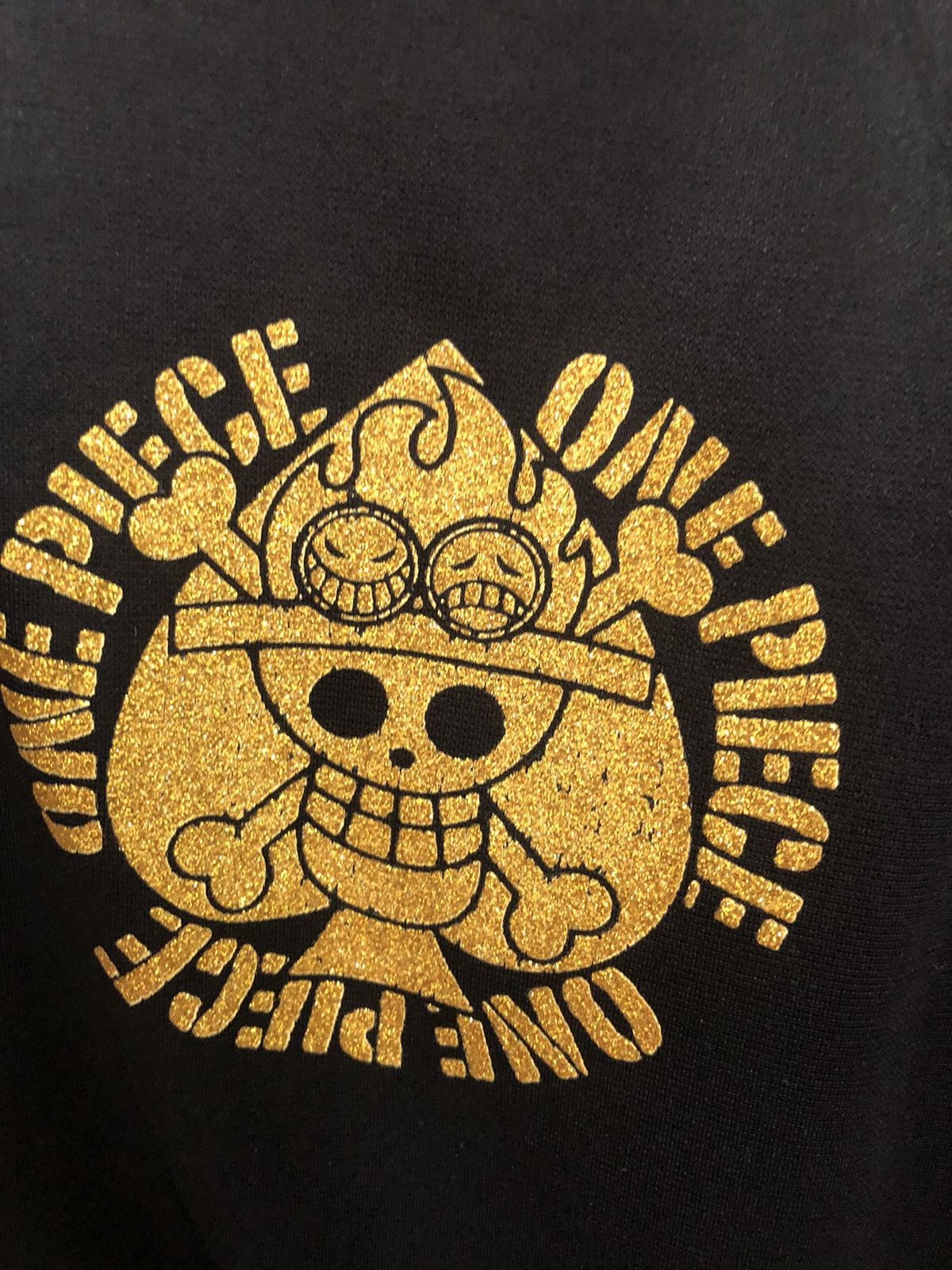 One Piece ace gold on black hoodie | one piece official brand Size US M / EU 48-50 / 2 - 7 Thumbnail