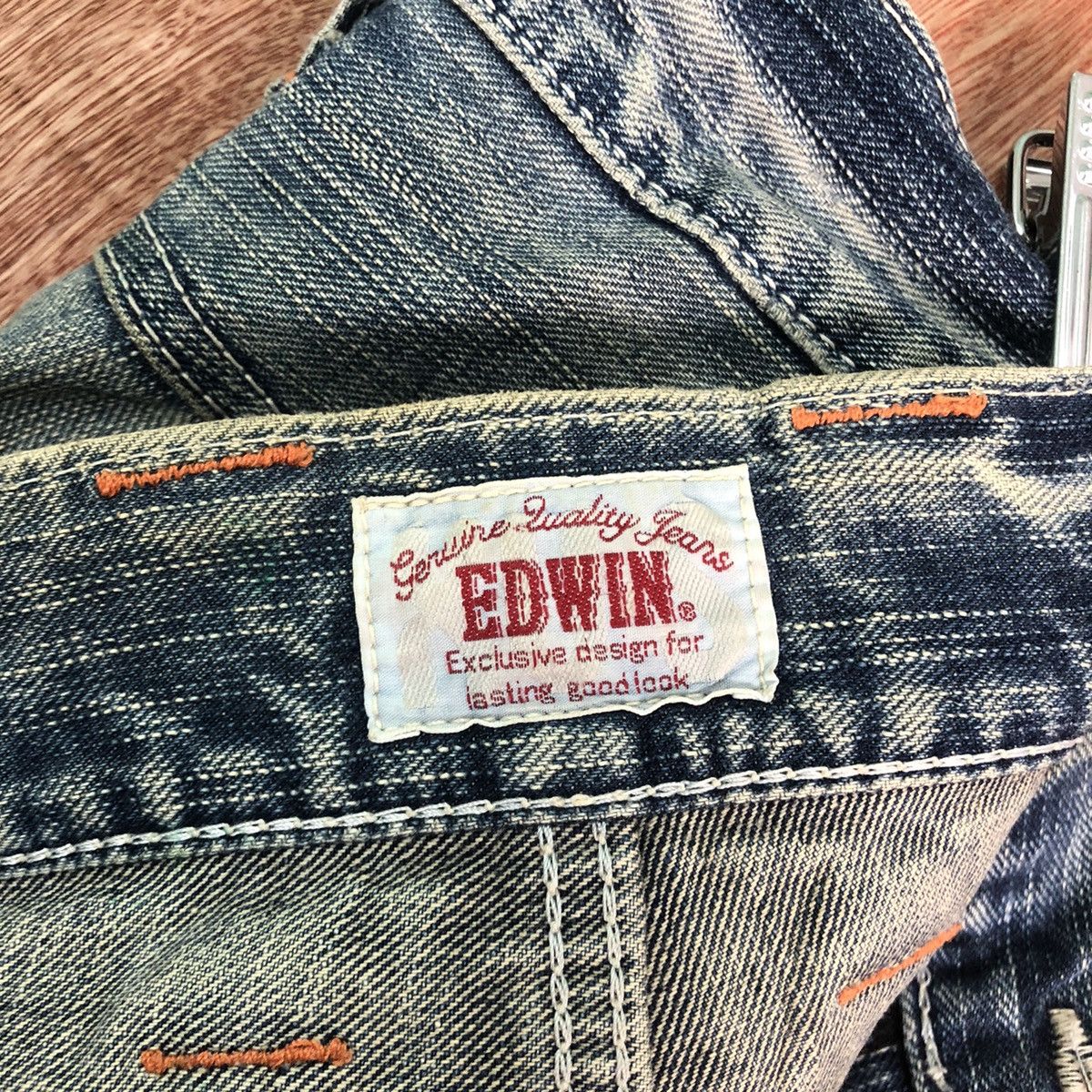 Edwin DLL Edwin Vintage Blue distressed Denim Jeans Pants #c239 Size US 34 / EU 50 - 14 Thumbnail