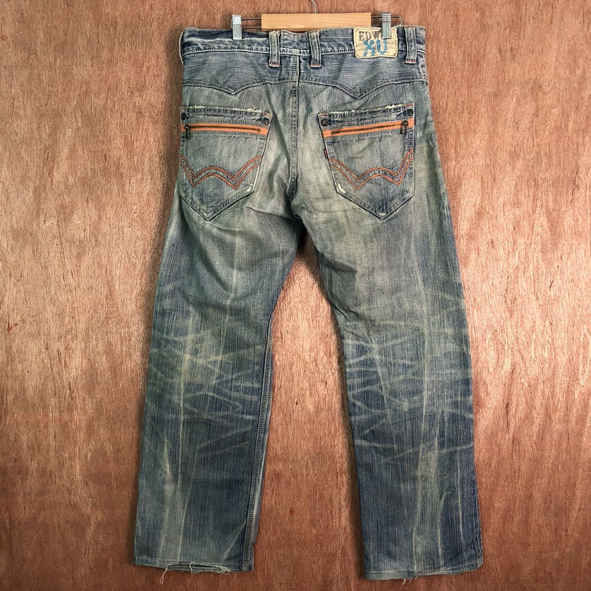 Edwin DLL Edwin Vintage Blue distressed Denim Jeans Pants #c239 Size US 34 / EU 50 - 9 Thumbnail