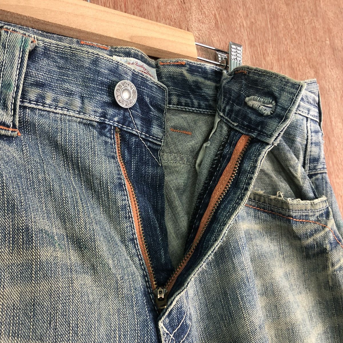 Edwin DLL Edwin Vintage Blue distressed Denim Jeans Pants #c239 Size US 34 / EU 50 - 8 Thumbnail
