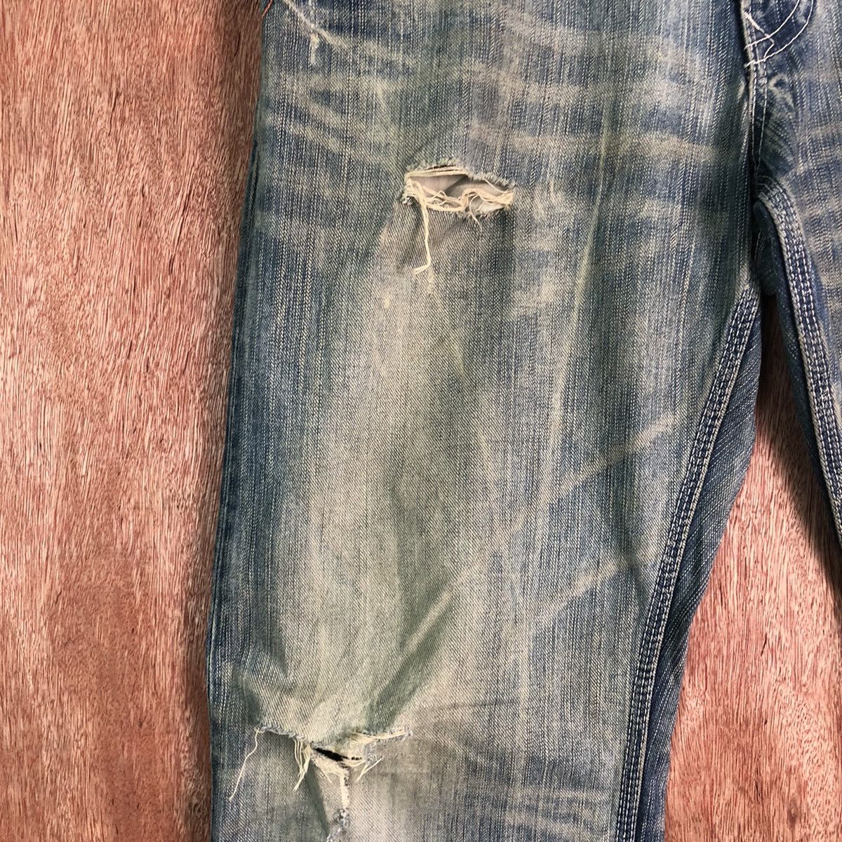 Edwin DLL Edwin Vintage Blue distressed Denim Jeans Pants #c239 Size US 34 / EU 50 - 6 Thumbnail