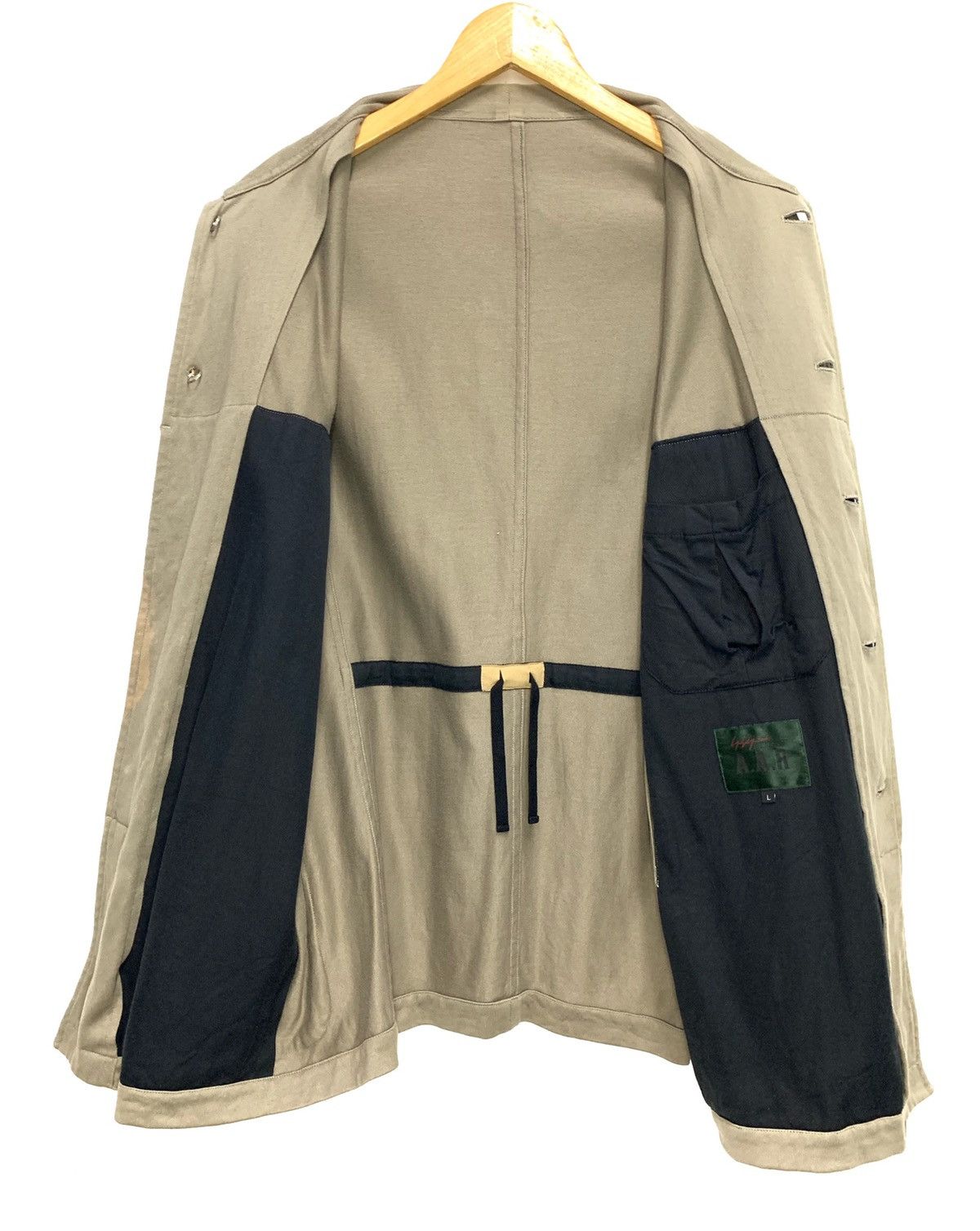 Designer × Japanese Brand × Yohji Yamamoto 🇯🇵 Iconic Yohji Yamamoto Signature Drawstring Chore Jacket Size US S / EU 44-46 / 1 - 4 Thumbnail