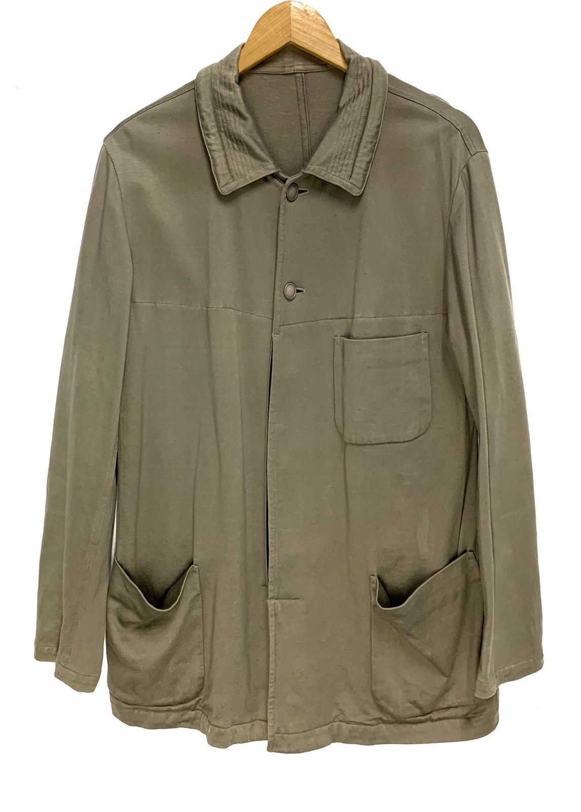 Designer × Japanese Brand × Yohji Yamamoto 🇯🇵 Iconic Yohji Yamamoto Signature Drawstring Chore Jacket Size US S / EU 44-46 / 1 - 1 Thumbnail