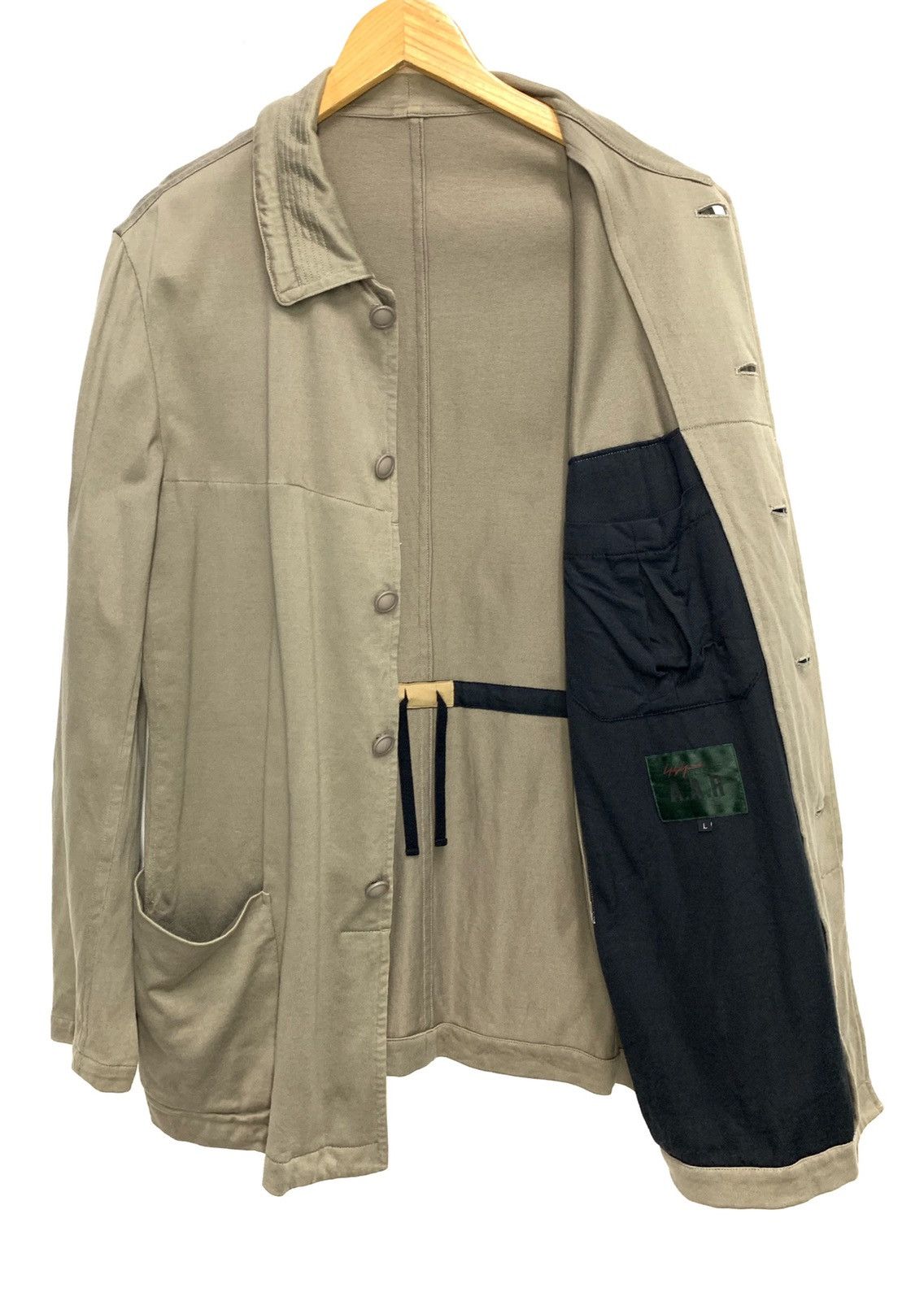 Designer × Japanese Brand × Yohji Yamamoto 🇯🇵 Iconic Yohji Yamamoto Signature Drawstring Chore Jacket Size US S / EU 44-46 / 1 - 3 Thumbnail