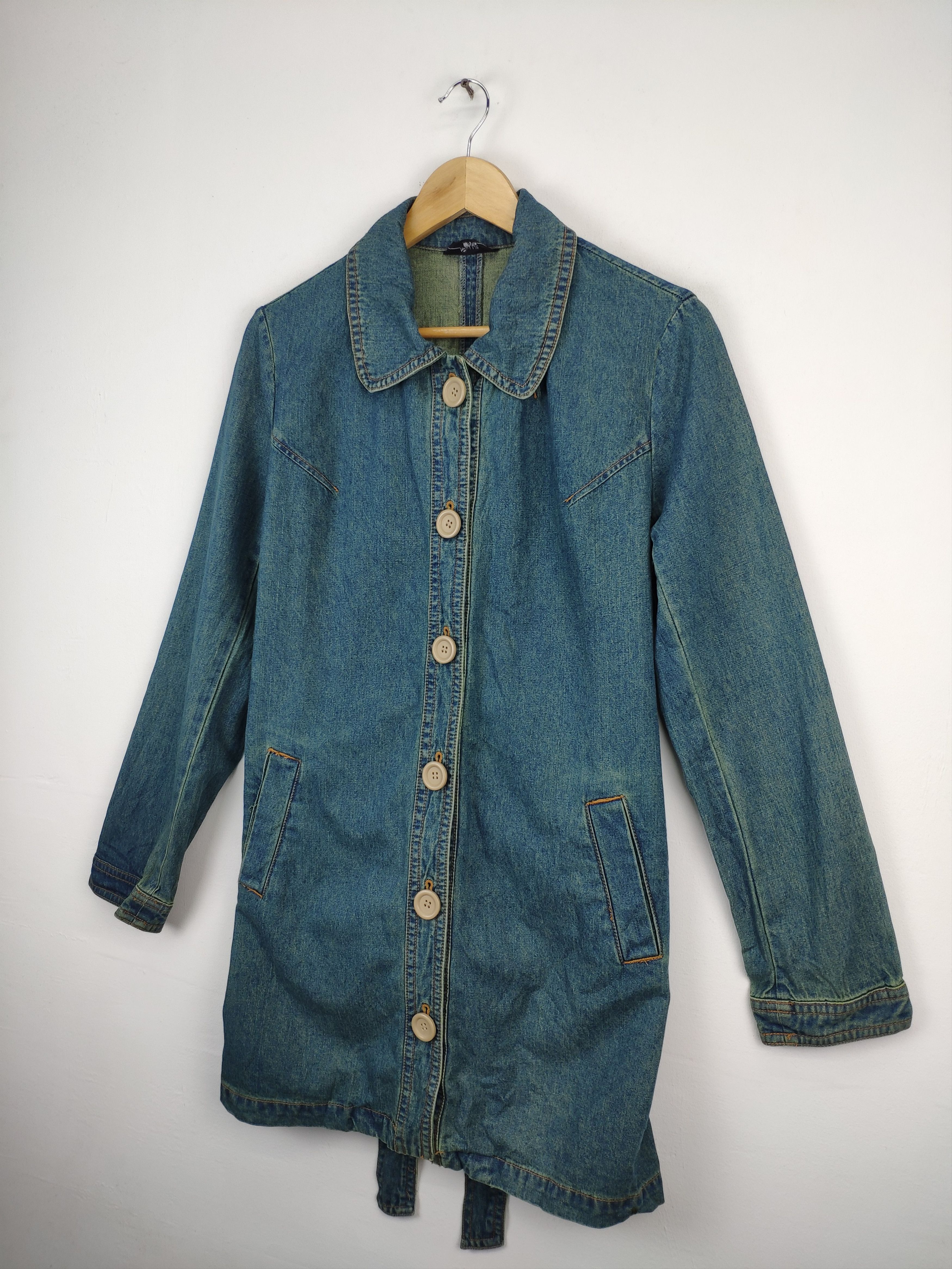 Le Grande Bleu (L.G.B.) × Vintage Vintage Denim Jacket Long Style by Smile Land Size M / US 6-8 / IT 42-44 - 6 Thumbnail