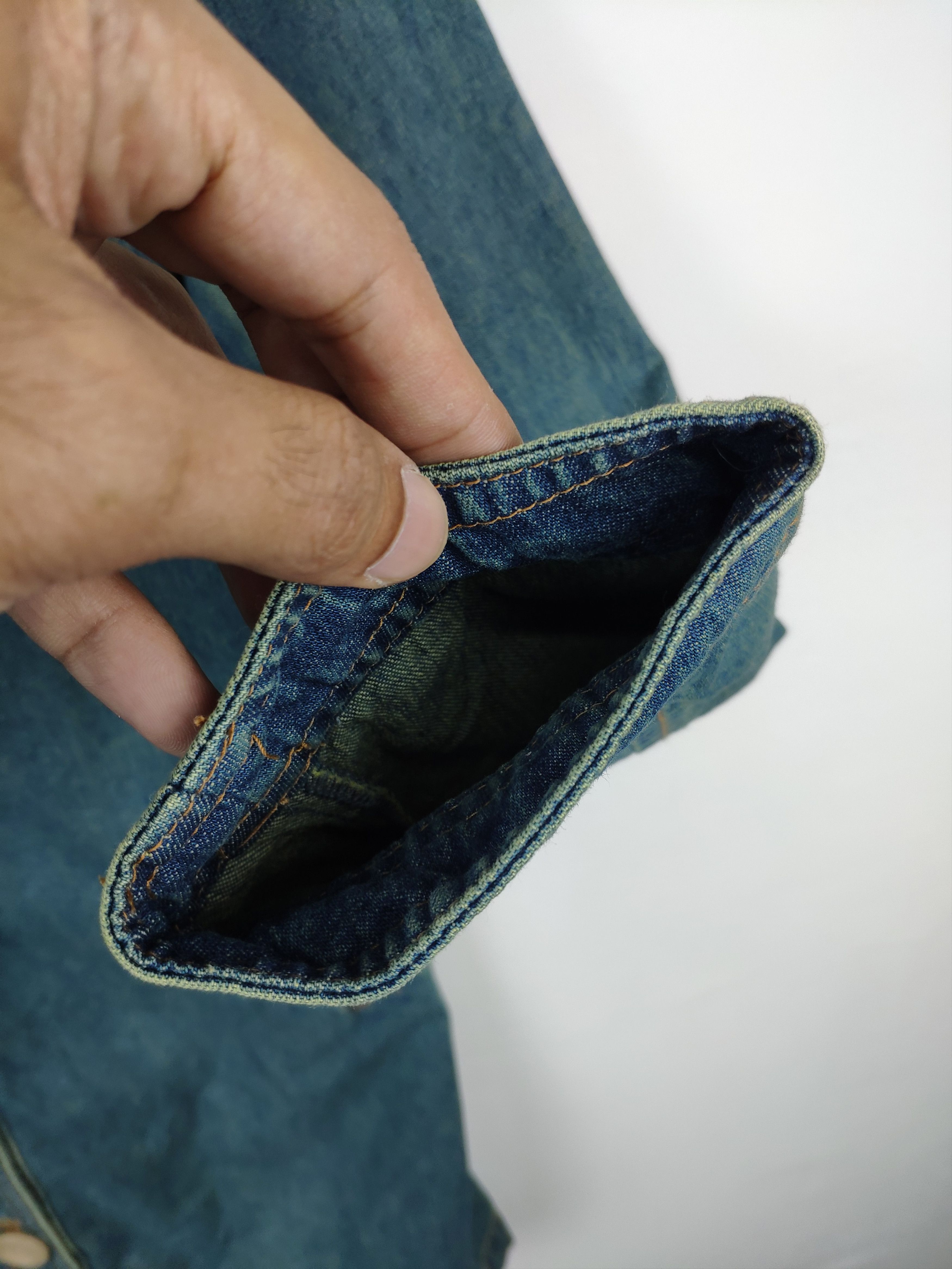 Le Grande Bleu (L.G.B.) × Vintage Vintage Denim Jacket Long Style by Smile Land Size M / US 6-8 / IT 42-44 - 8 Thumbnail