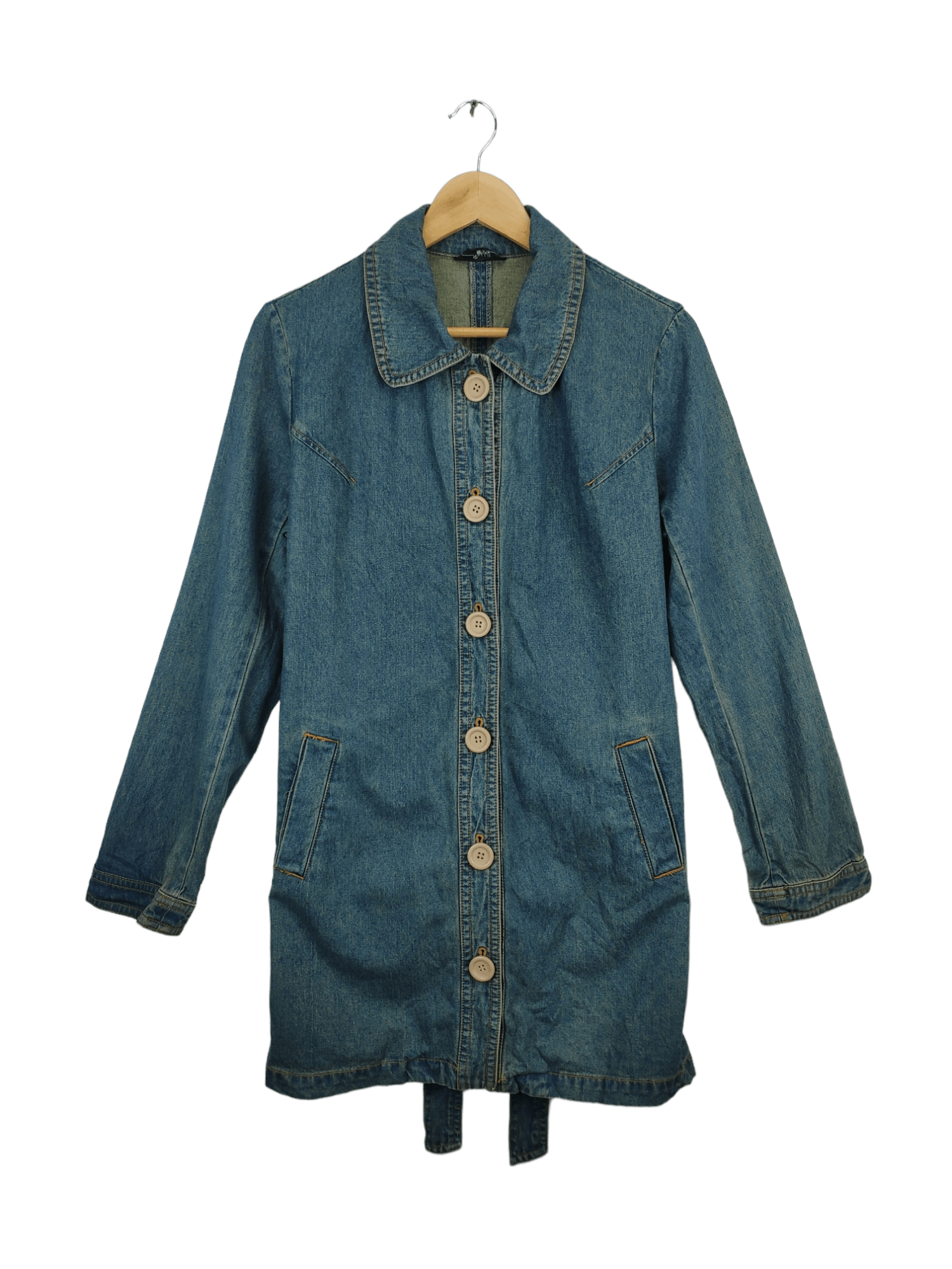 Le Grande Bleu (L.G.B.) × Vintage Vintage Denim Jacket Long Style by Smile Land Size M / US 6-8 / IT 42-44 - 1 Thumbnail