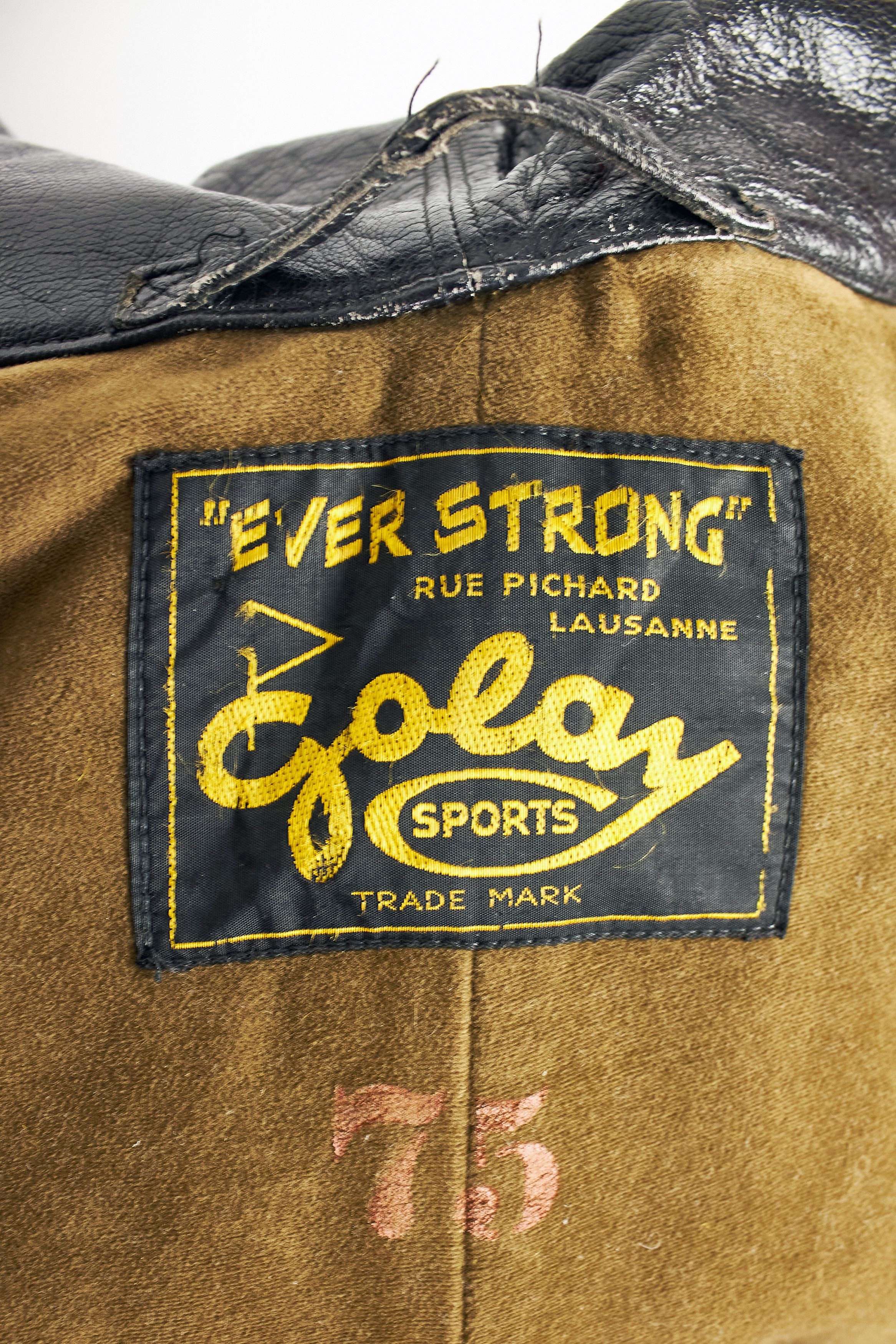 Vintage 1940's Golay Sports leather jumpsuit motorcycle overalls Size US M / EU 48-50 / 2 - 12 Thumbnail