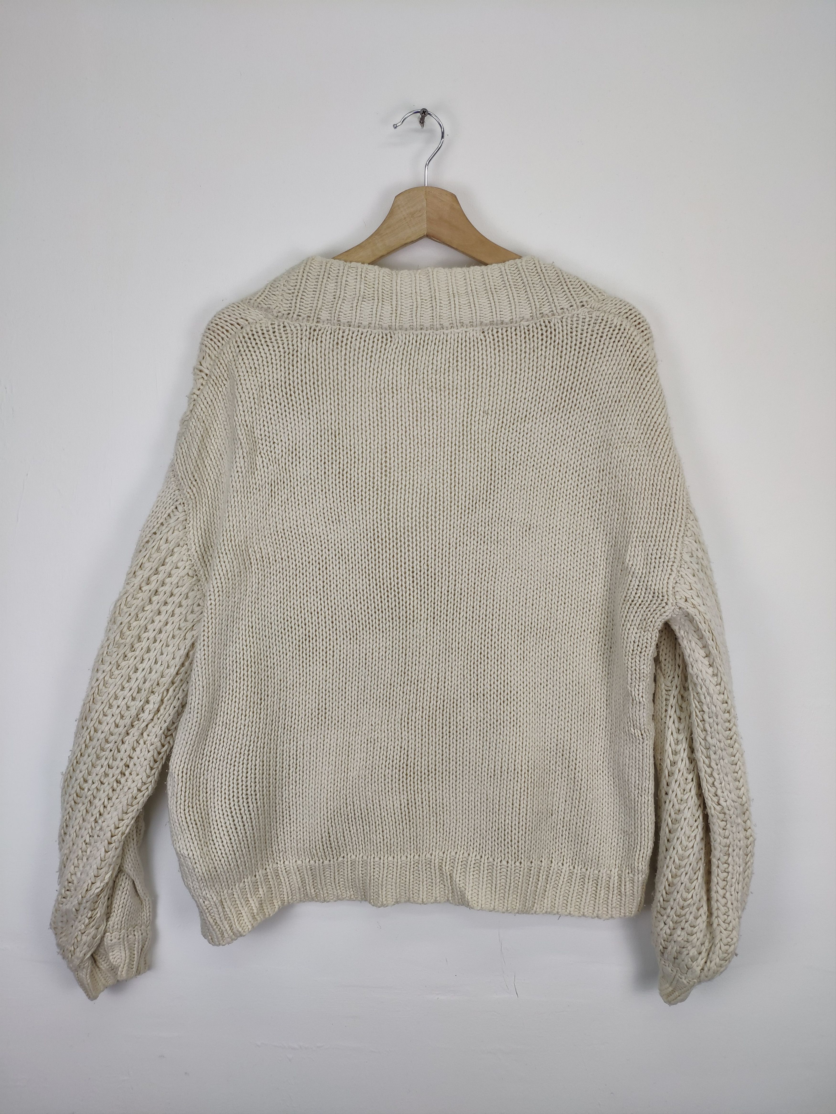 Aran Isles Knitwear × Japanese Brand × Vintage Vintage Cable Knit Cardigan by Ray Cassin Size US L / EU 52-54 / 3 - 16 Thumbnail