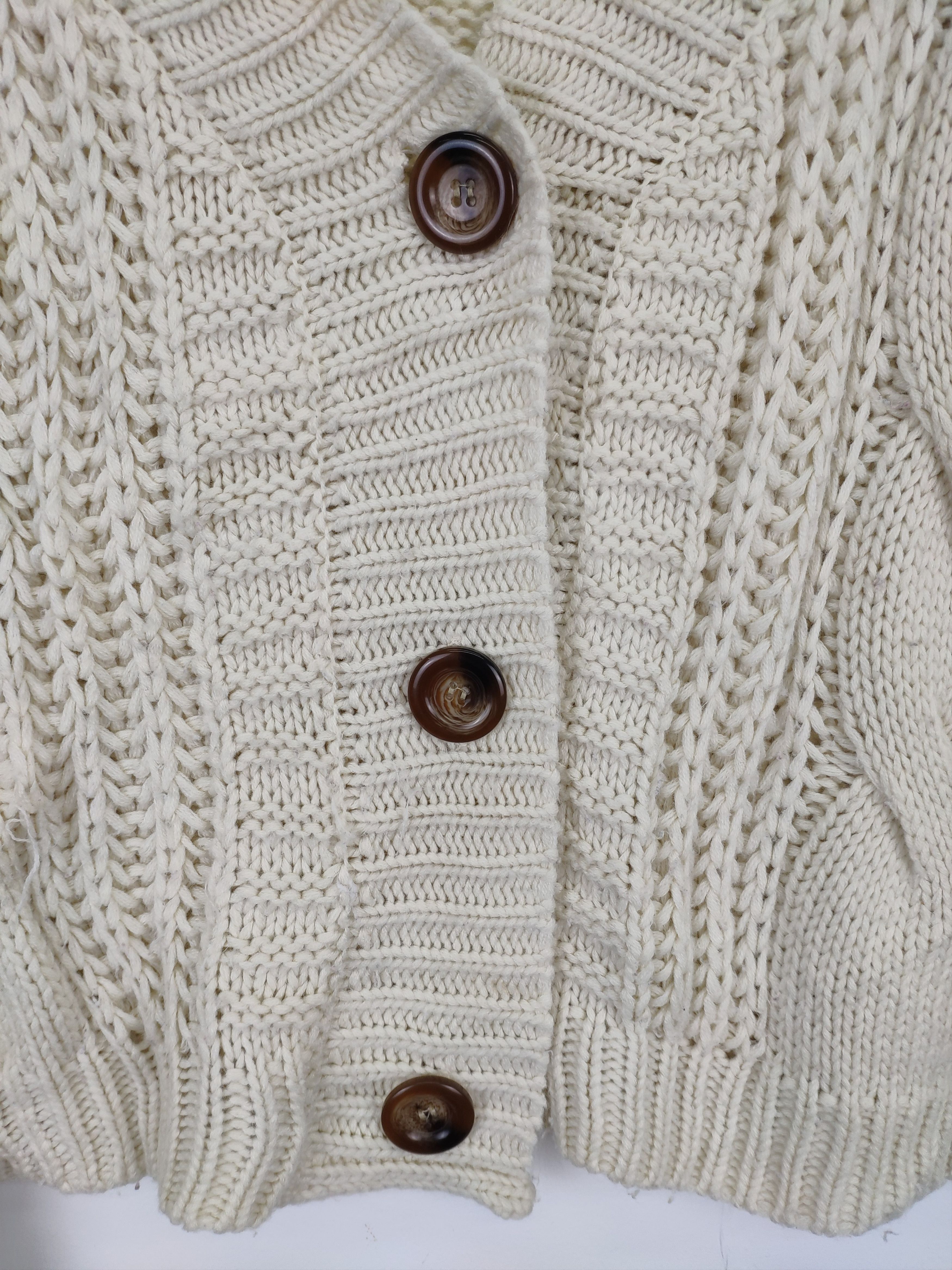 Aran Isles Knitwear × Japanese Brand × Vintage Vintage Cable Knit Cardigan by Ray Cassin Size US L / EU 52-54 / 3 - 10 Thumbnail