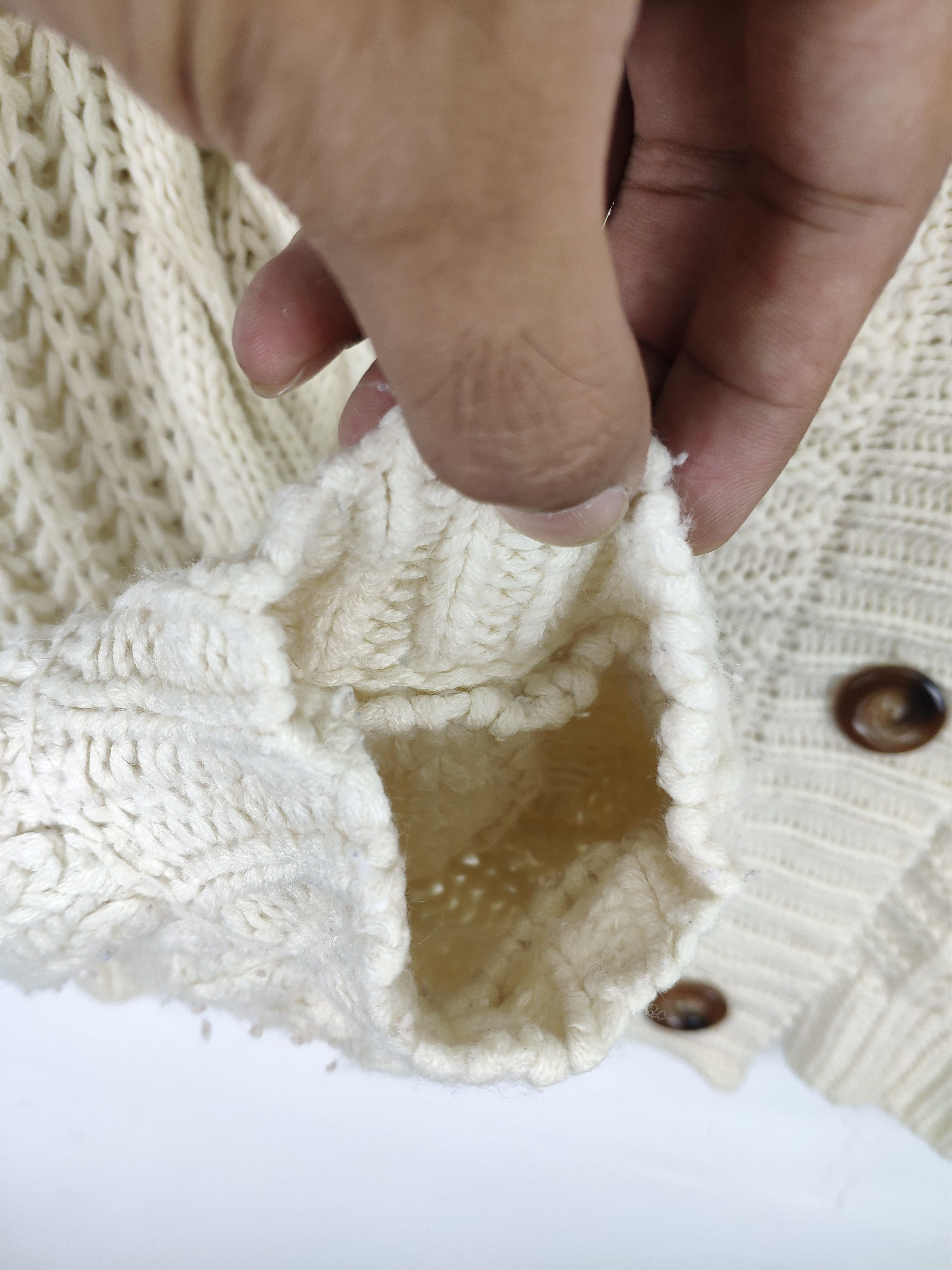 Aran Isles Knitwear × Japanese Brand × Vintage Vintage Cable Knit Cardigan by Ray Cassin Size US L / EU 52-54 / 3 - 5 Thumbnail