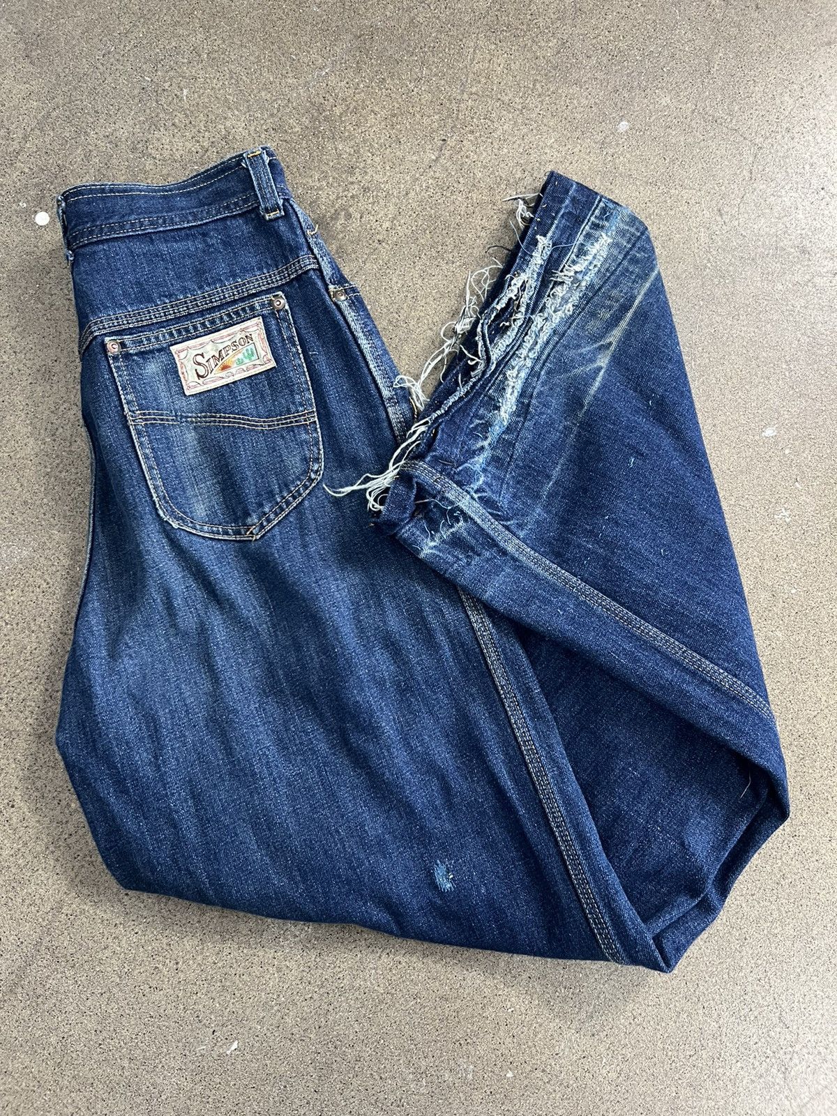 28x33 Vintage 70s/80s Simpson western high rise flares