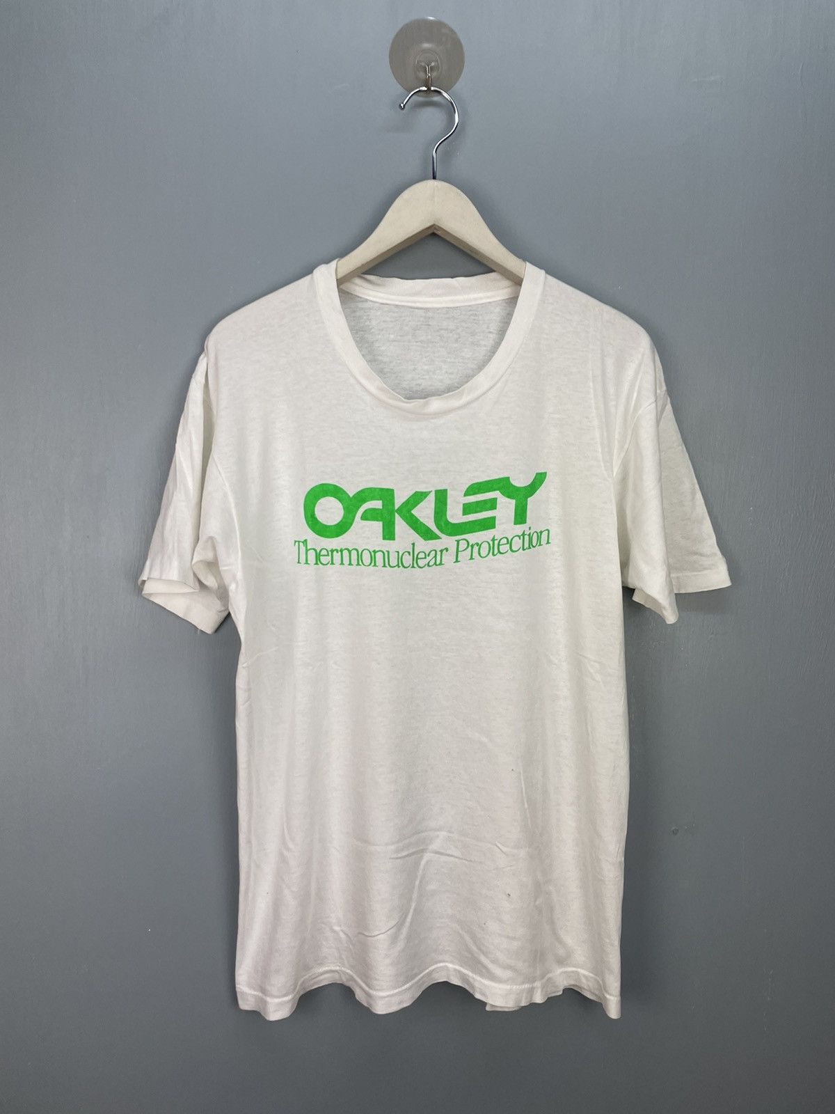 Oakley Vintage 90s Oakley Thermonuclear Protection t shirt Size US M / EU 48-50 / 2 - 1 Thumbnail