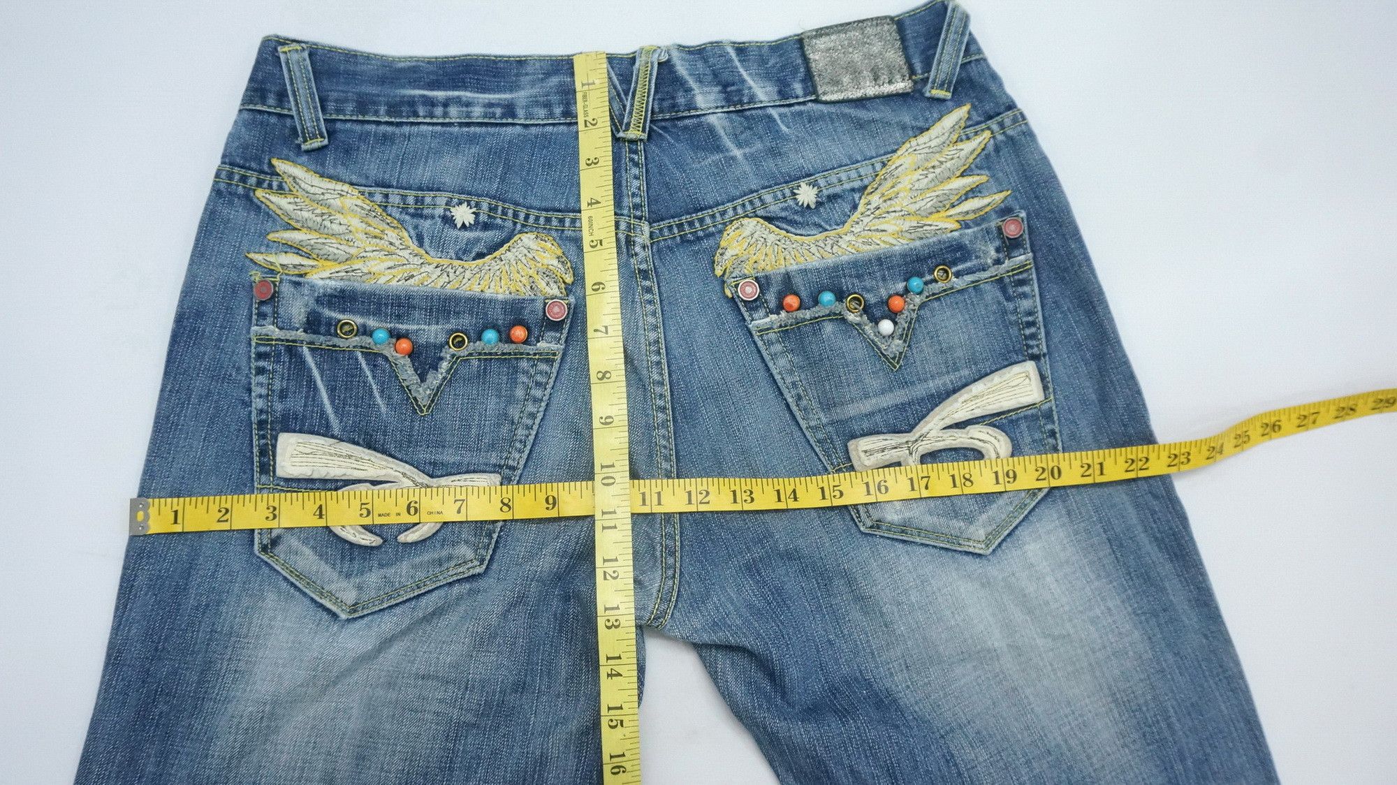 Japanese Brand 🔥 Japanese Vintage Embroidered Flared Jeans Size US 34 / EU 50 - 19 Thumbnail
