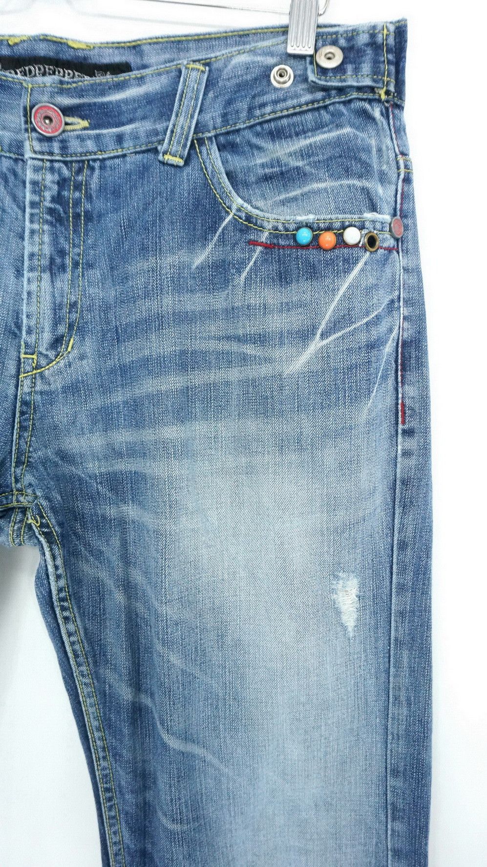 Japanese Brand 🔥 Japanese Vintage Embroidered Flared Jeans Size US 34 / EU 50 - 5 Thumbnail