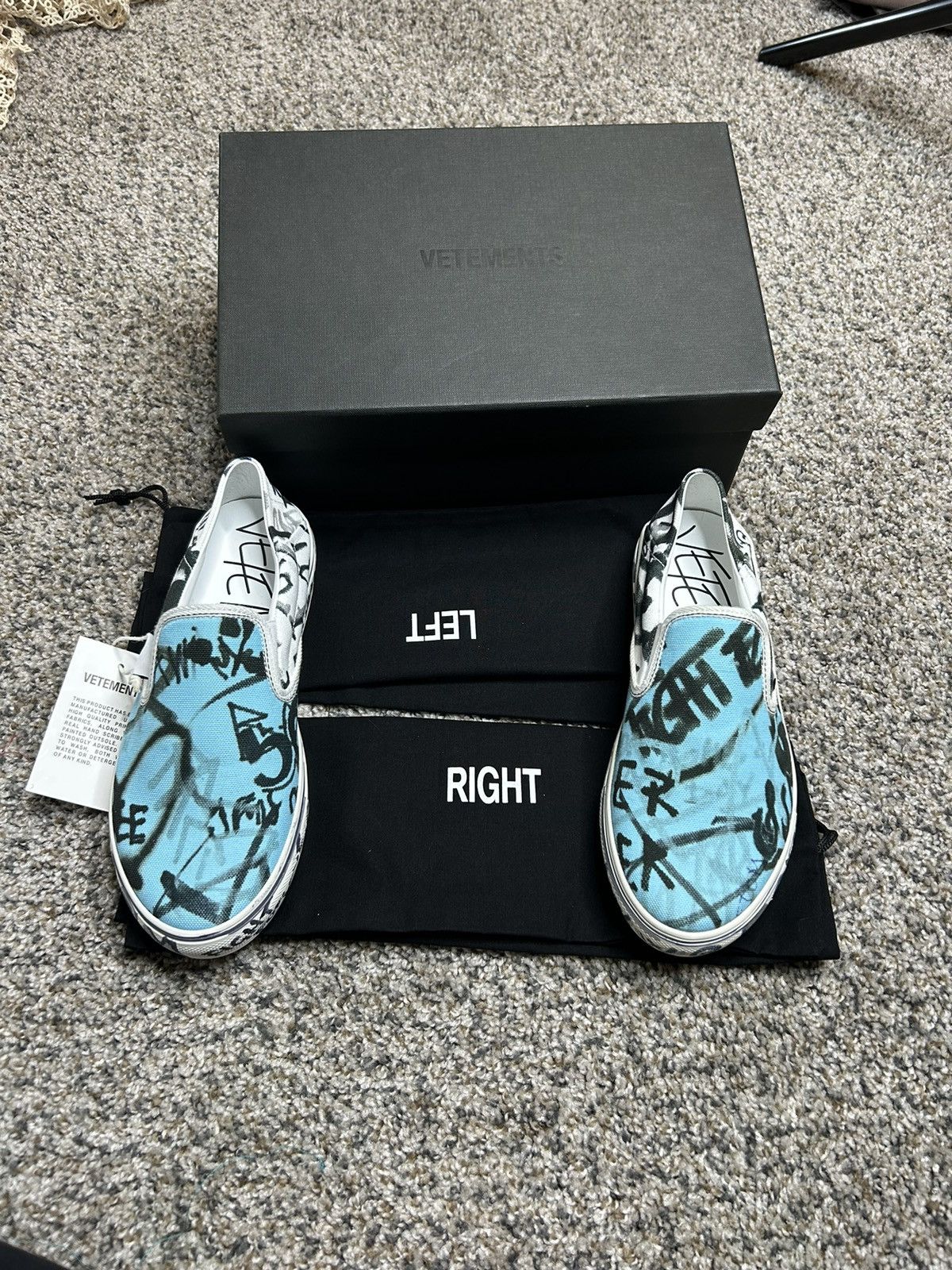 Vetements Vetements graffiti slip ons size 4 Size US 5 / EU 37 - 1 Thumbnail