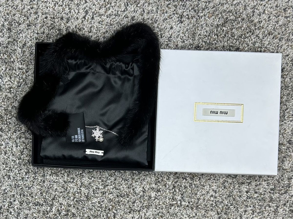 Miu Miu Miu Miu Mink and crystal necklace Size ONE SIZE - 1 Thumbnail
