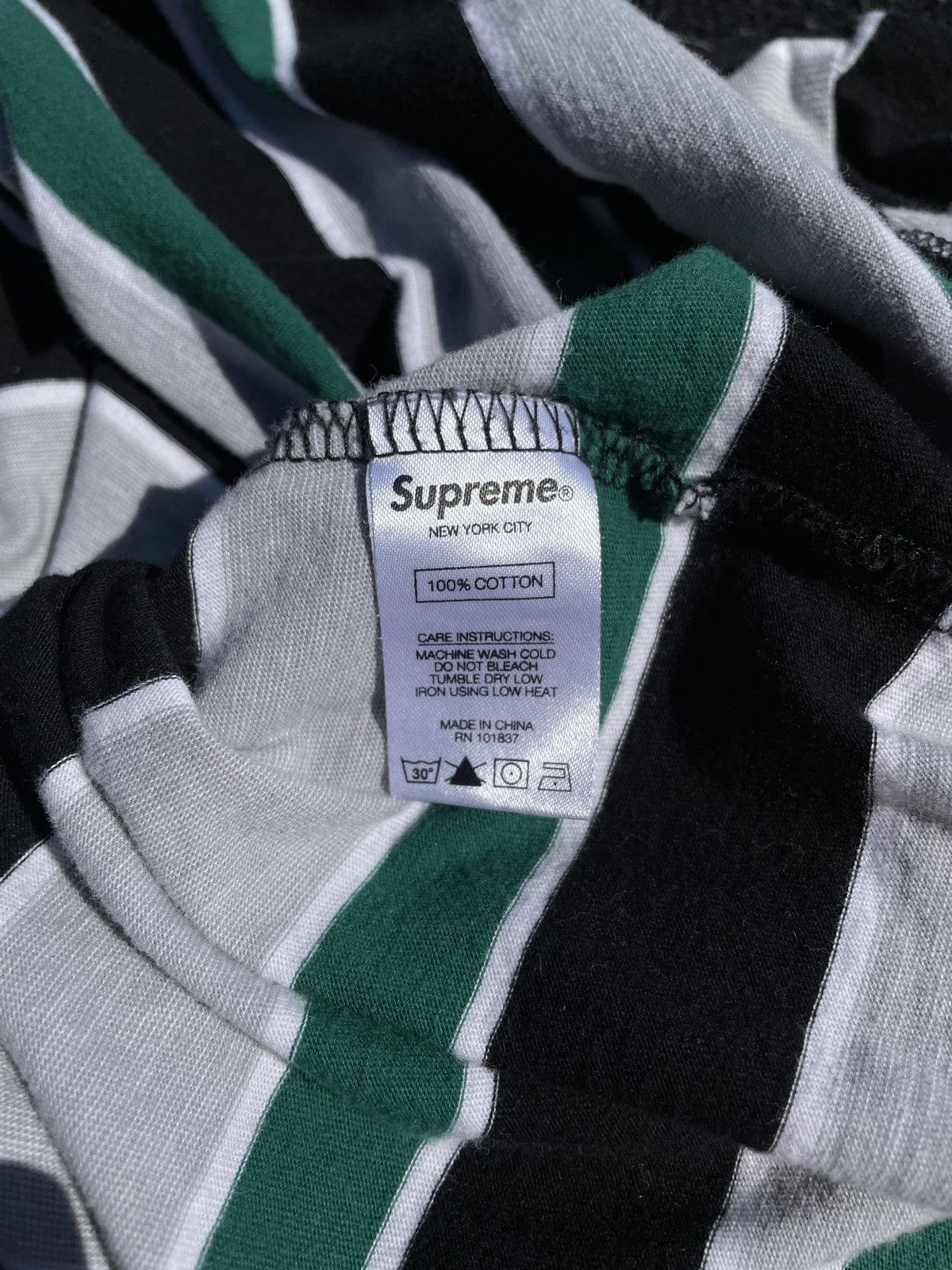 Supreme Supreme Classic Logo Stripe Polo | Grailed