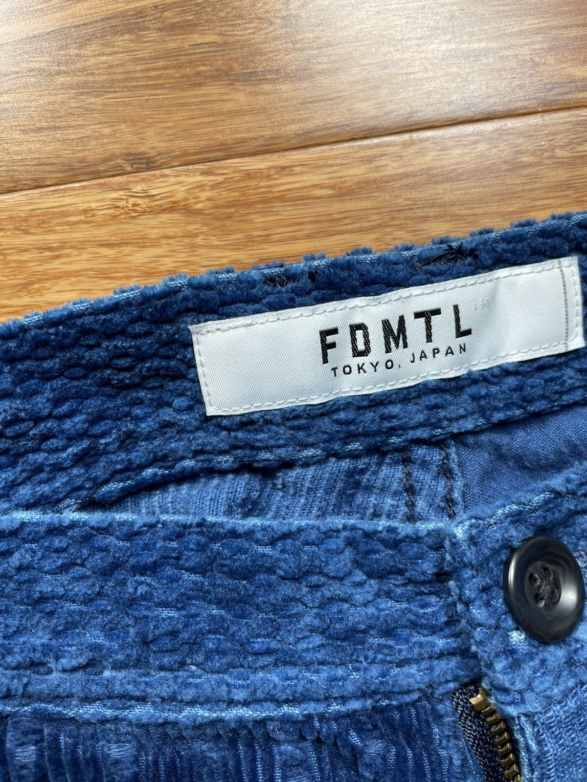 FDMTL Indigo Patchwork Corduroy Cargo Pants Size US 30 / EU 46 - 3 Thumbnail