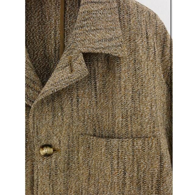 Auralee Wool Silk Mix Tweed Blouson - Brown - Size 5 L/XL RRP $795 