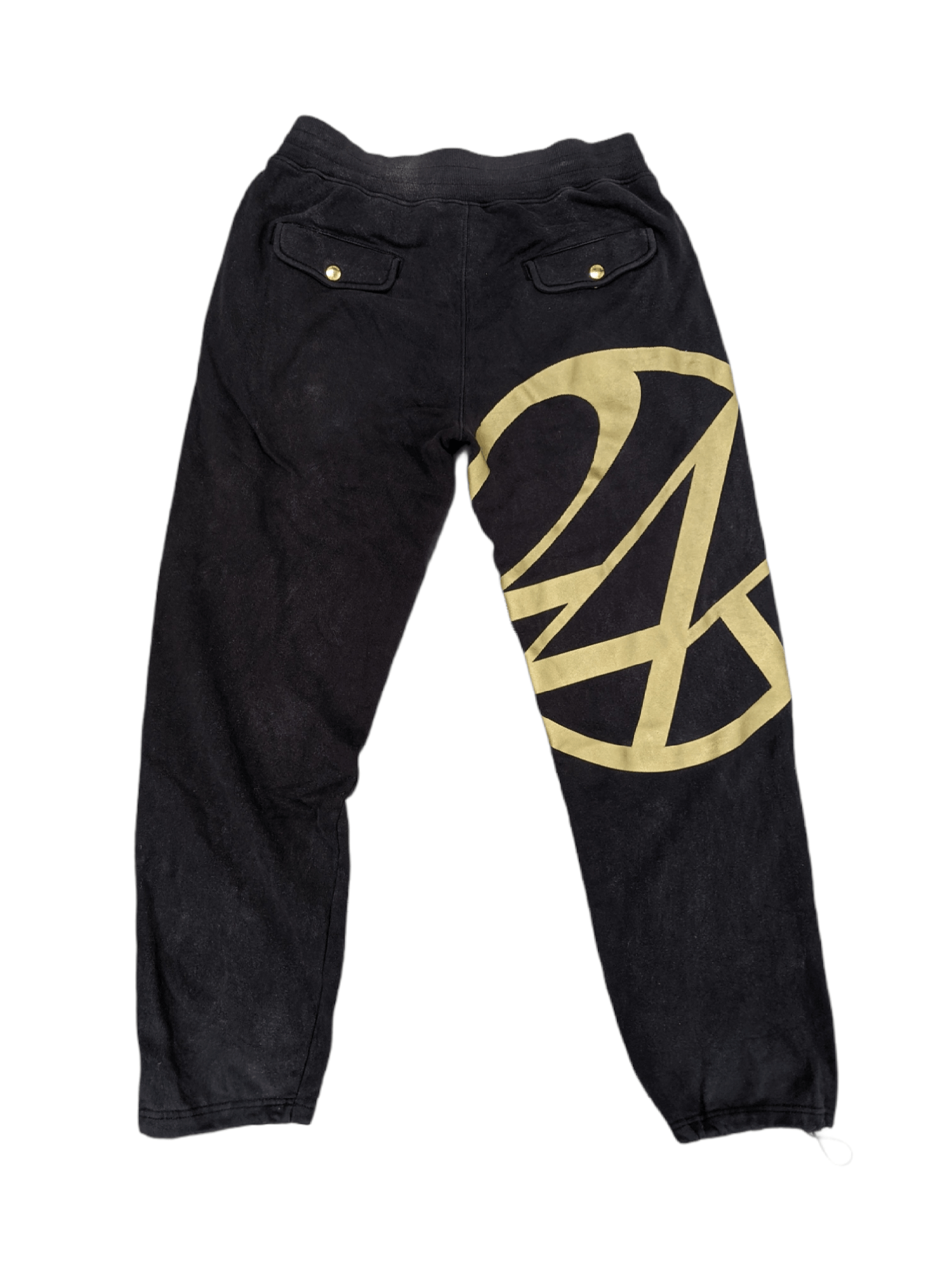 Image of 24 Karats Big Logo Sweatpants in Faded Black, Men's (Size 30)