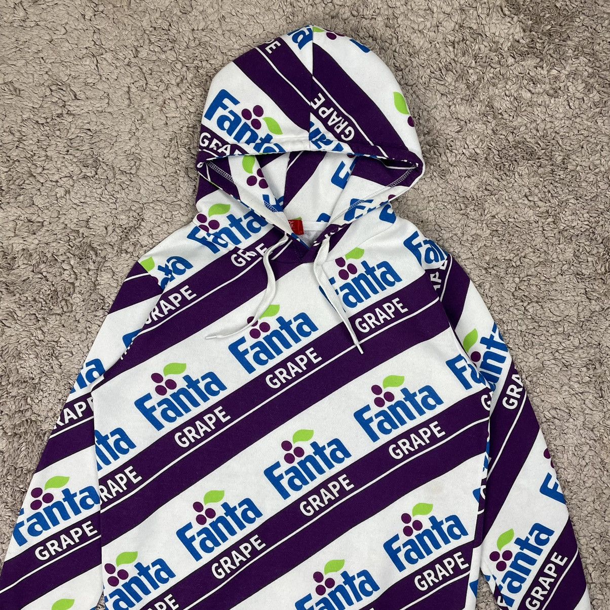 Vintage CocaCola Fanta Grape Fullprint Hoodie Size US M / EU 48-50 / 2 - 5 Thumbnail