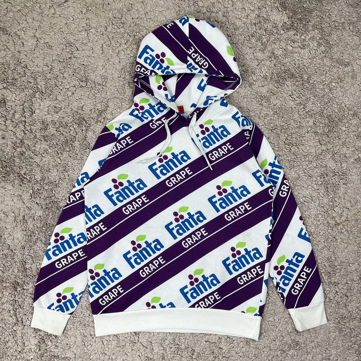 Vintage CocaCola Fanta Grape Fullprint Hoodie Size US M / EU 48-50 / 2 - 1 Thumbnail