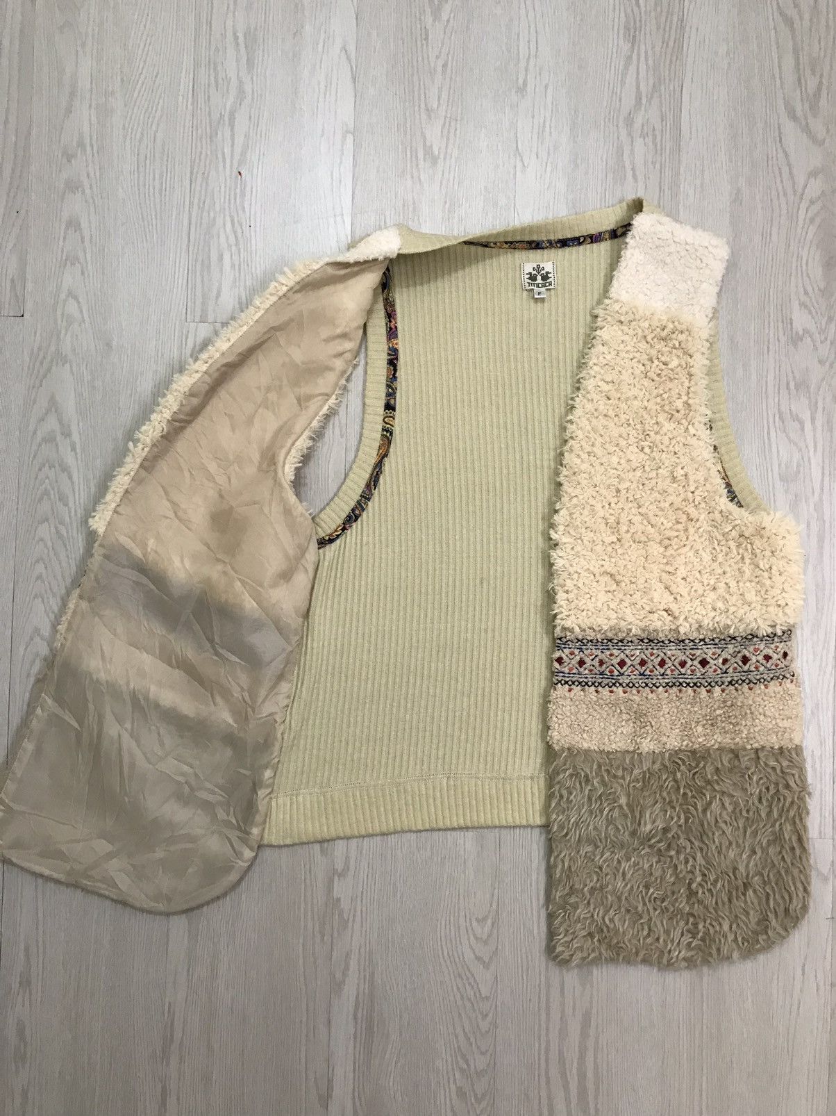 Native × Vintage 💥RARE💥 Vintage Navajo Fleece Vest Titicaca Japan Size US S / EU 44-46 / 1 - 5 Thumbnail