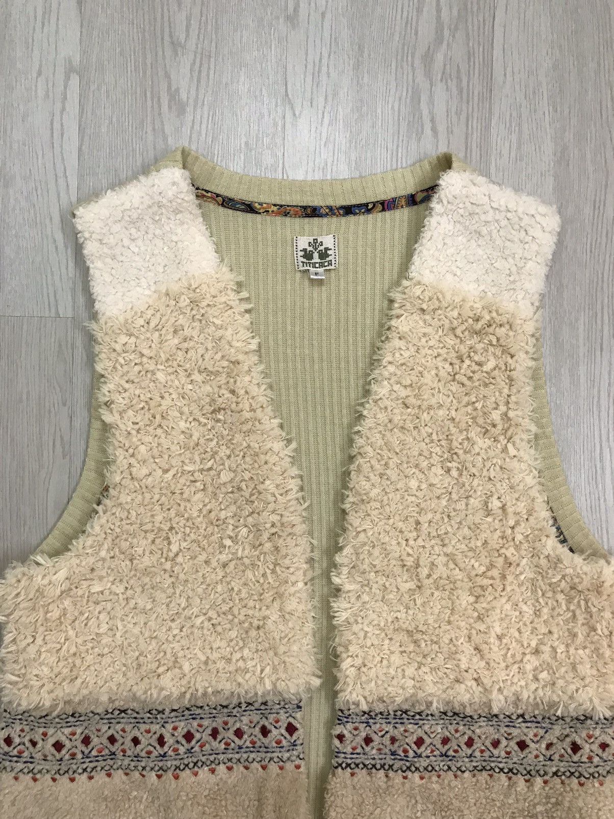 Native × Vintage 💥RARE💥 Vintage Navajo Fleece Vest Titicaca Japan Size US S / EU 44-46 / 1 - 2 Thumbnail