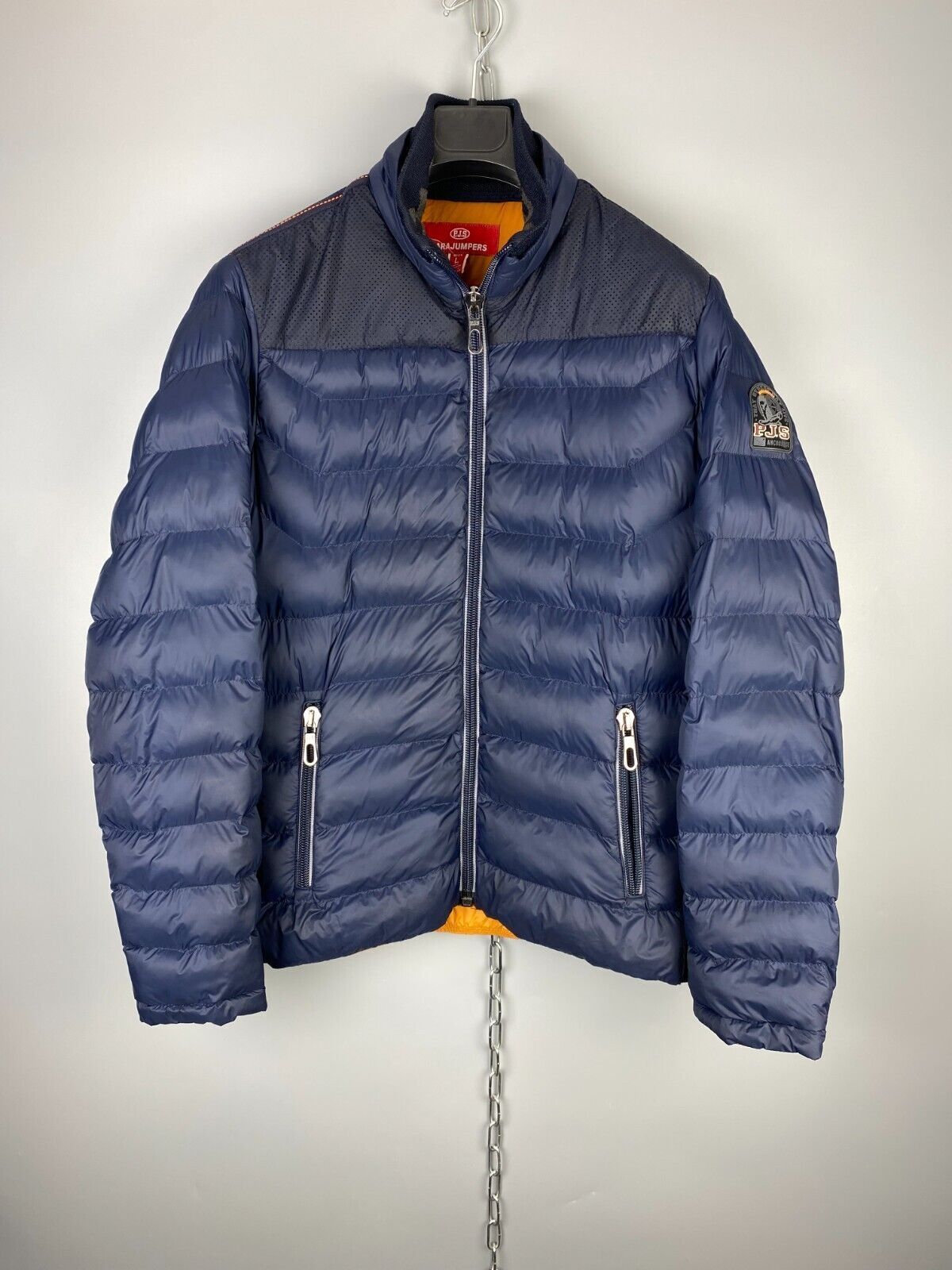 Pre-owned Parajumpers Kochi Lightweight Puffer Down Jacket In Navy
