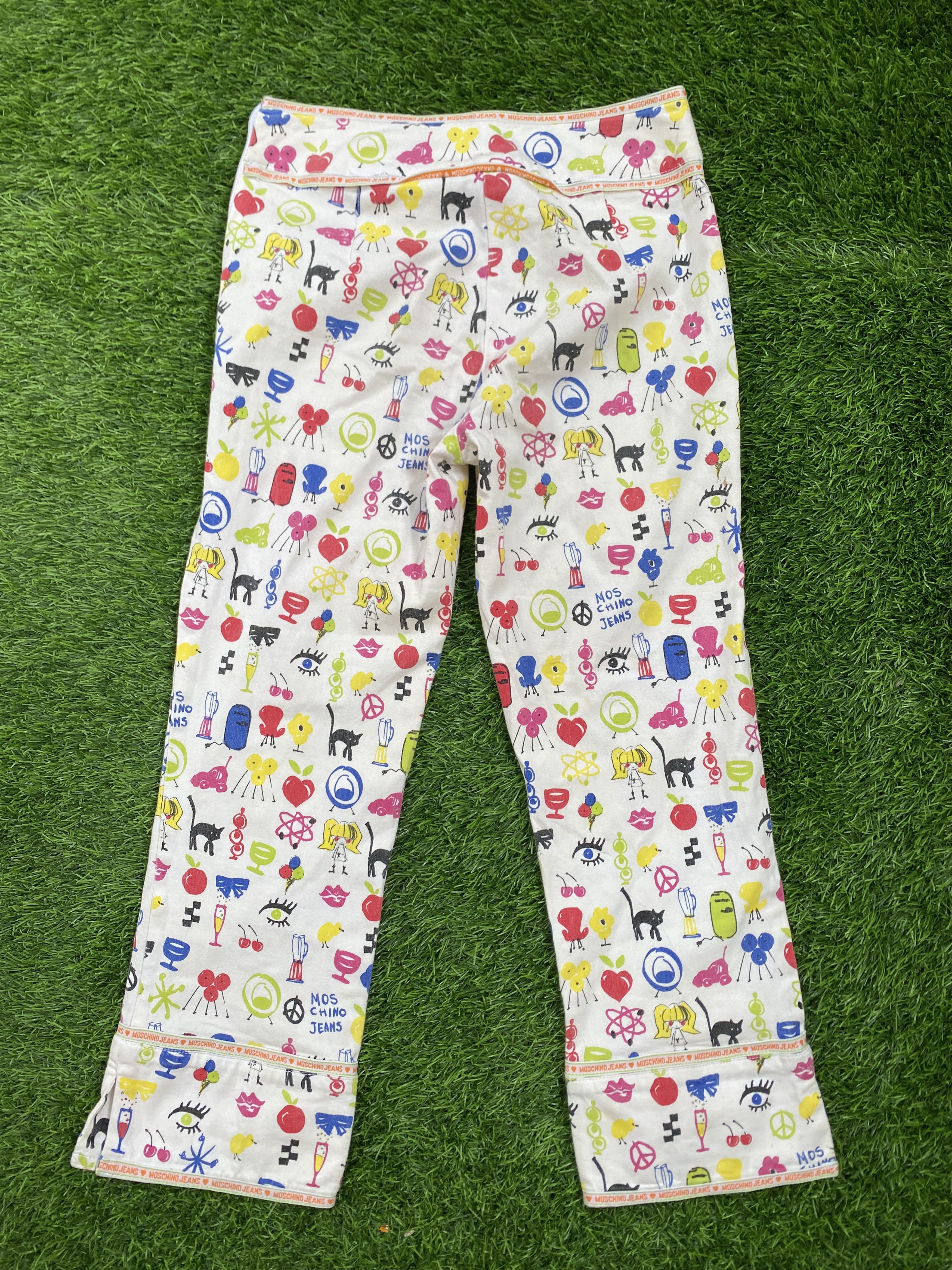 Moschino Vintage Moschino Full Print Trousers Pants Size 26" / US 2 / IT 38 - 4 Thumbnail