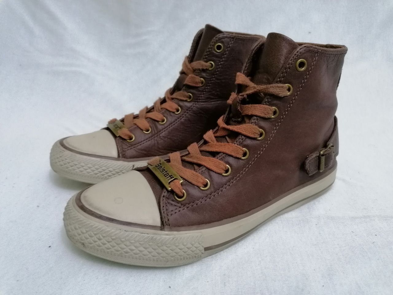 Belstaff Belstaff High Top Brown leather women's Sneakers / Size 38 Size US 6 / EU 39 - 6 Thumbnail