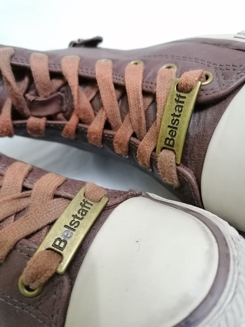 Belstaff Belstaff High Top Brown leather women's Sneakers / Size 38 Size US 6 / EU 39 - 3 Thumbnail