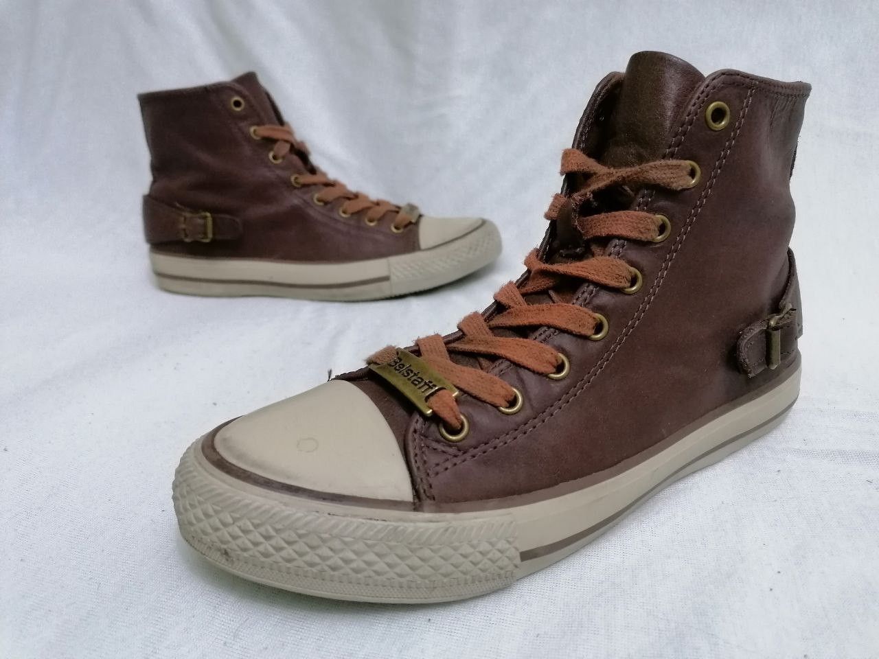 Belstaff Belstaff High Top Brown leather women's Sneakers / Size 38 Size US 6 / EU 39 - 7 Thumbnail