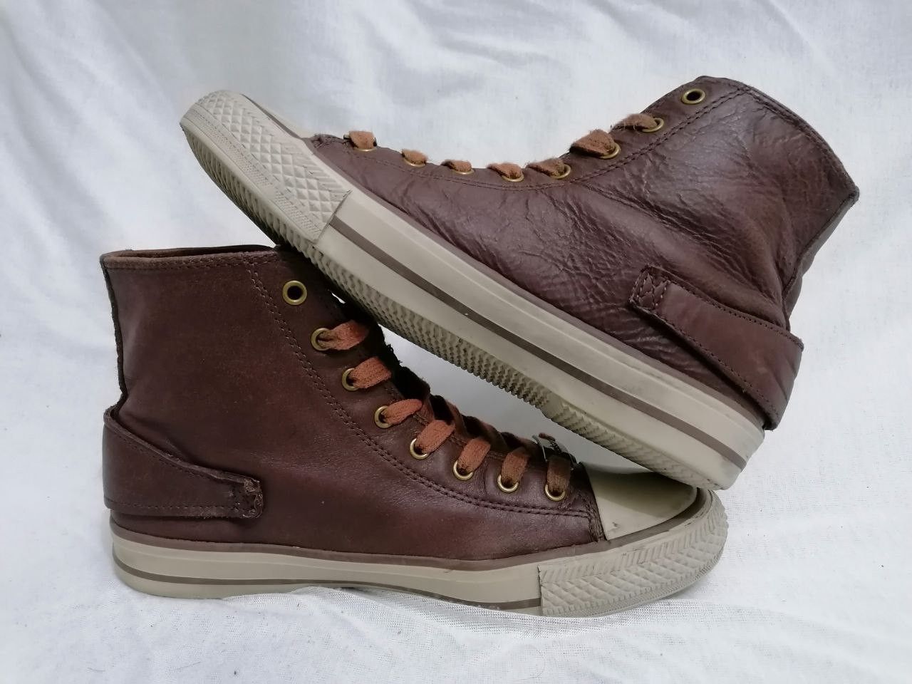 Belstaff Belstaff High Top Brown leather women's Sneakers / Size 38 Size US 6 / EU 39 - 2 Thumbnail