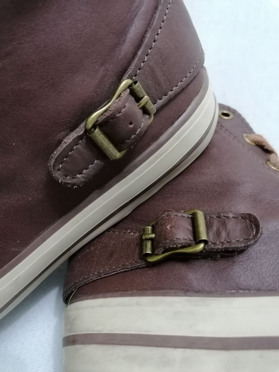 Belstaff Belstaff High Top Brown leather women's Sneakers / Size 38 Size US 6 / EU 39 - 10 Thumbnail