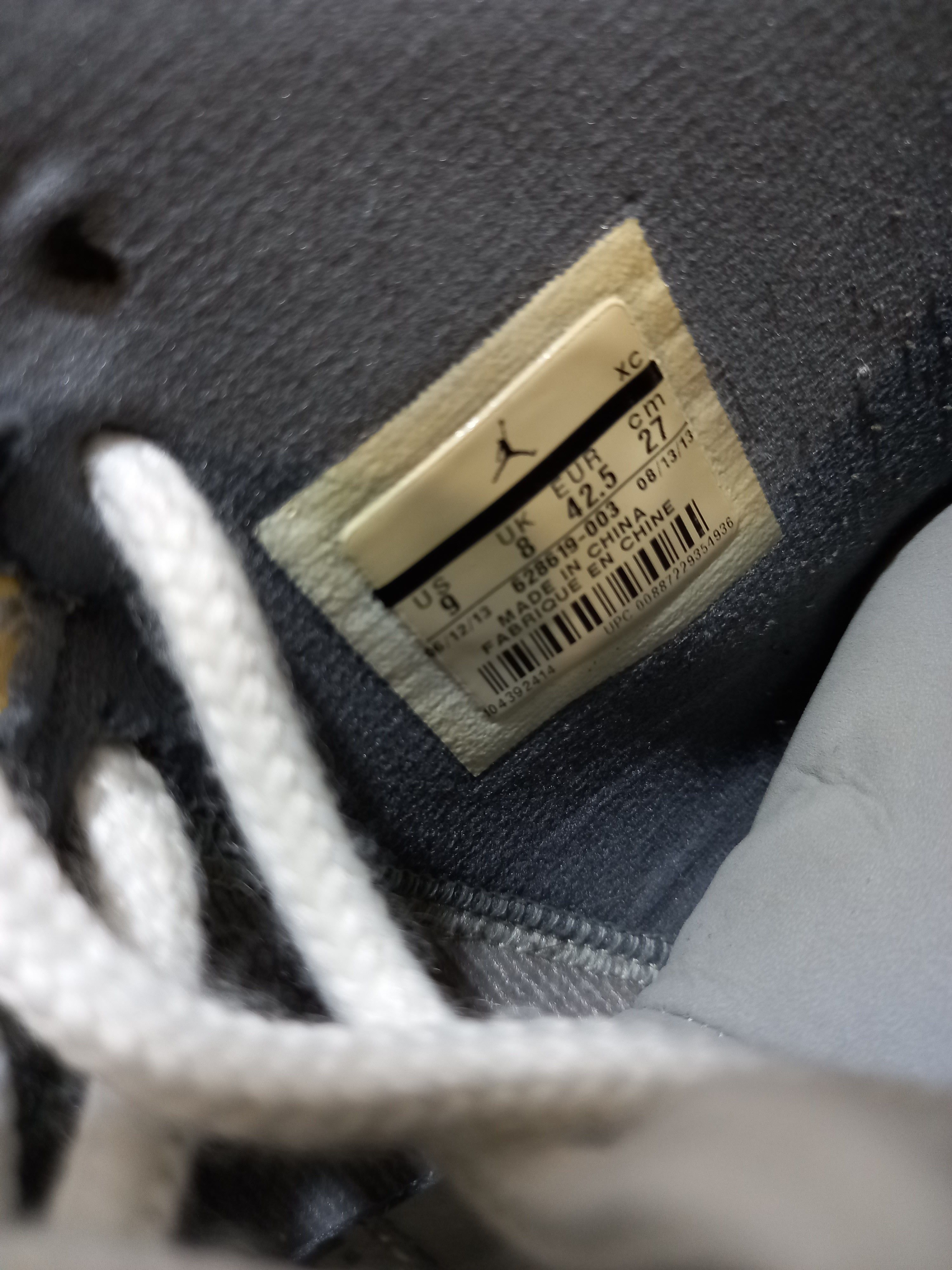 Jordan Brand Nike Air Jordan 1 Medium 95 Grey White Cool Grey 628619-003 Size US 9 / EU 42 - 13 Thumbnail