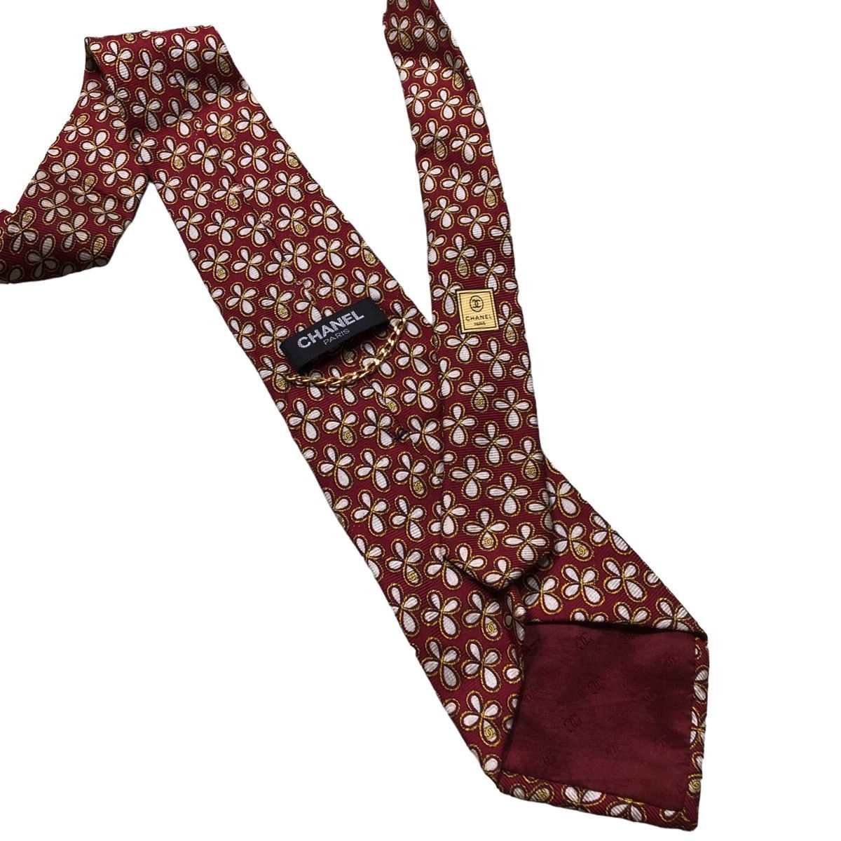 Chanel Vtg Chanel Floral Neck Tie Size ONE SIZE - 1 Thumbnail
