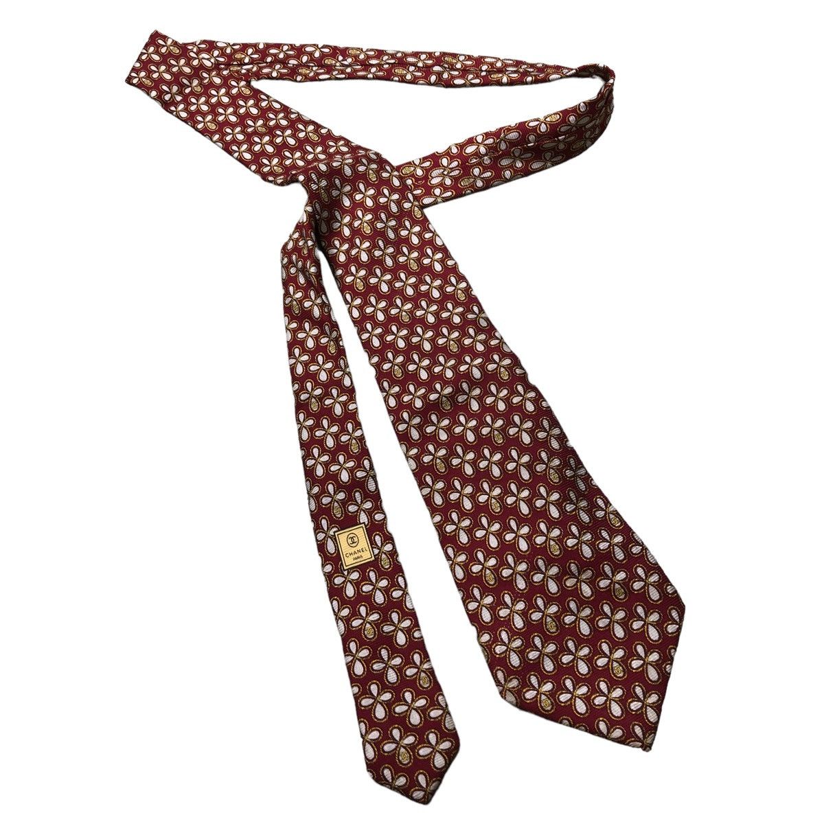 Chanel Vtg Chanel Floral Neck Tie Size ONE SIZE - 3 Thumbnail