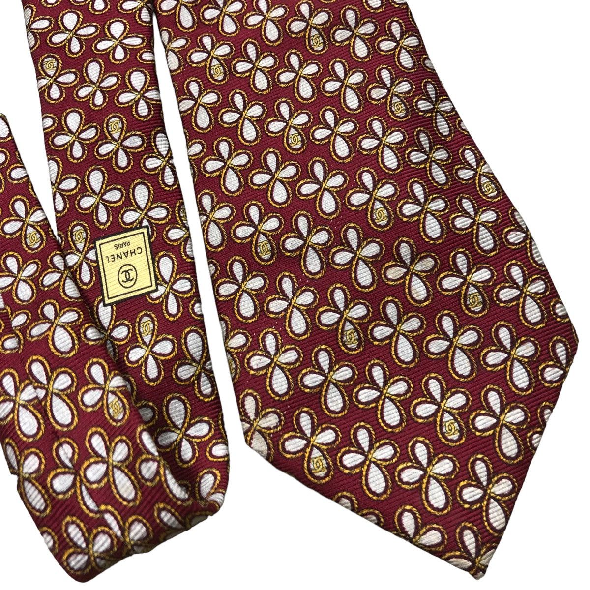Chanel Vtg Chanel Floral Neck Tie Size ONE SIZE - 2 Thumbnail