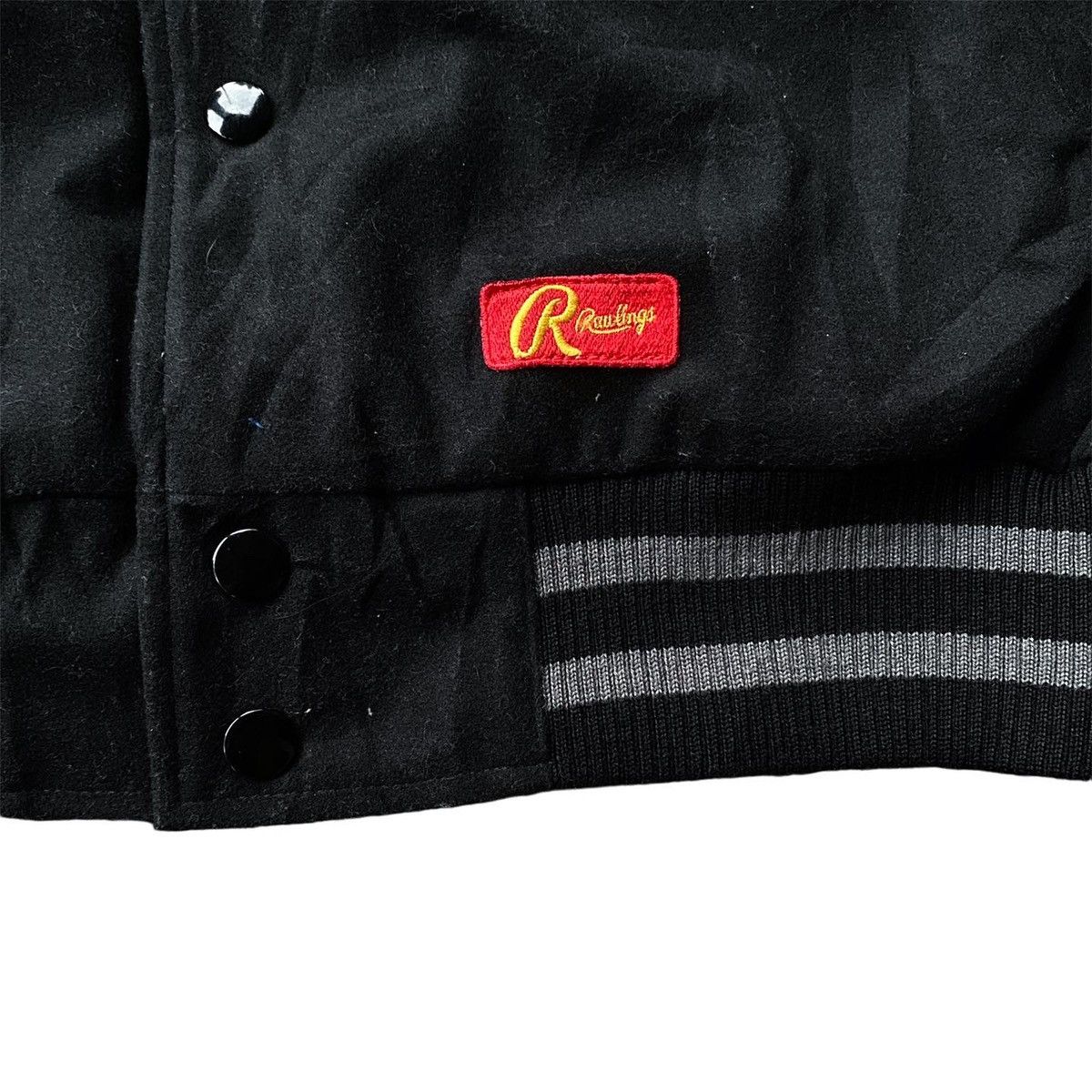Asics × Vintage Vintage Rawlings Baseball Team By Asics Wool Varsity Jacket Size US L / EU 52-54 / 3 - 4 Thumbnail