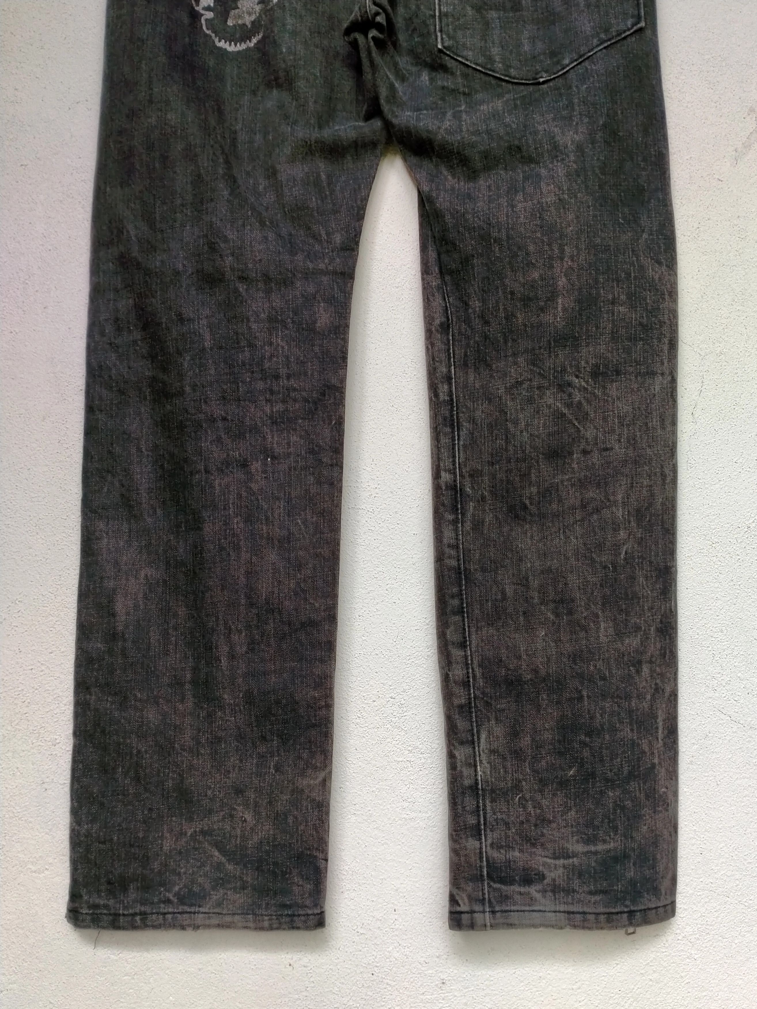Japanese Brand × Pledge Distressed Pledge Skull printed denim pants Size US 34 / EU 50 - 2 Thumbnail