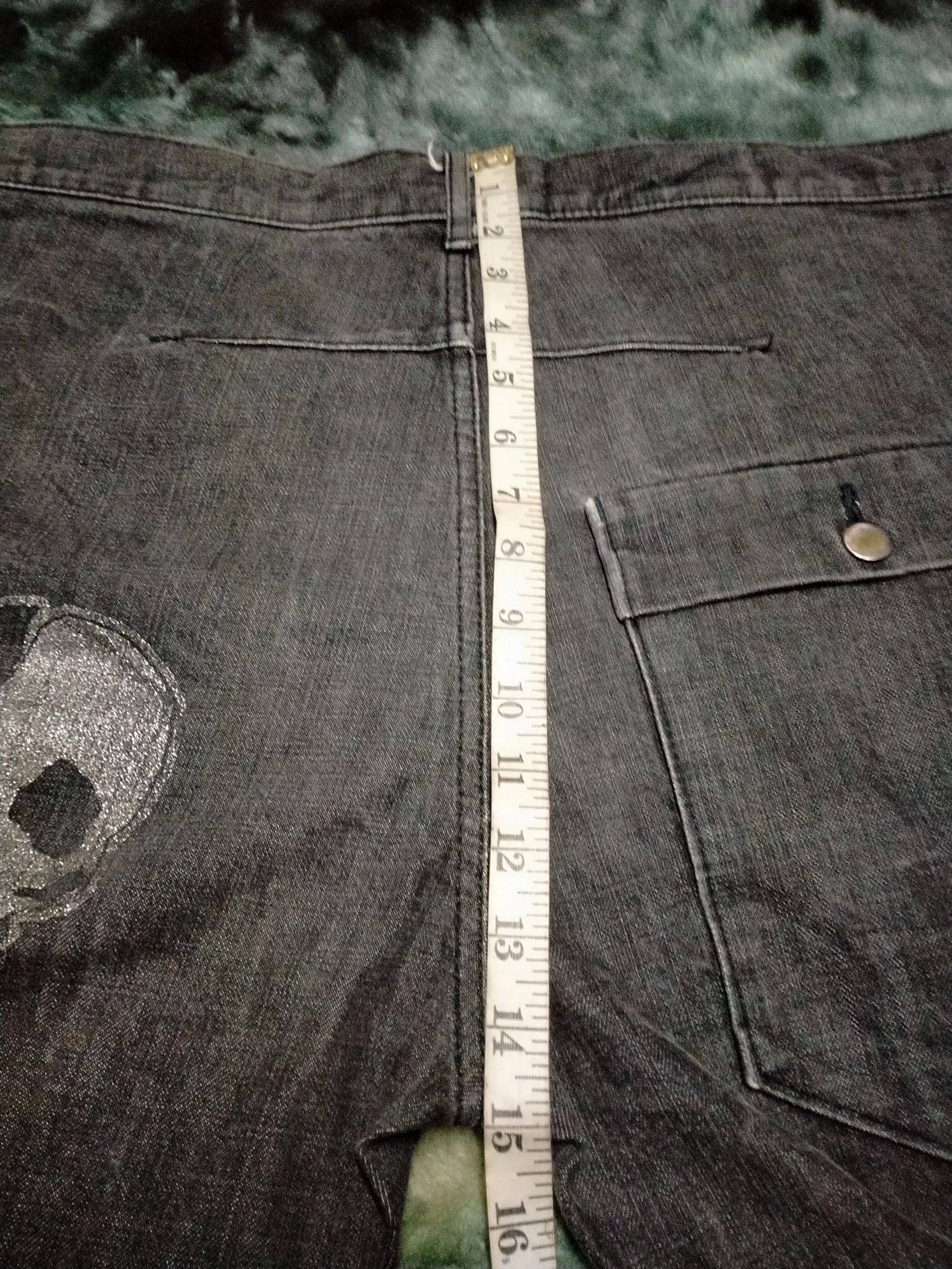 Japanese Brand × Pledge Distressed Pledge Skull printed denim pants Size US 34 / EU 50 - 22 Thumbnail