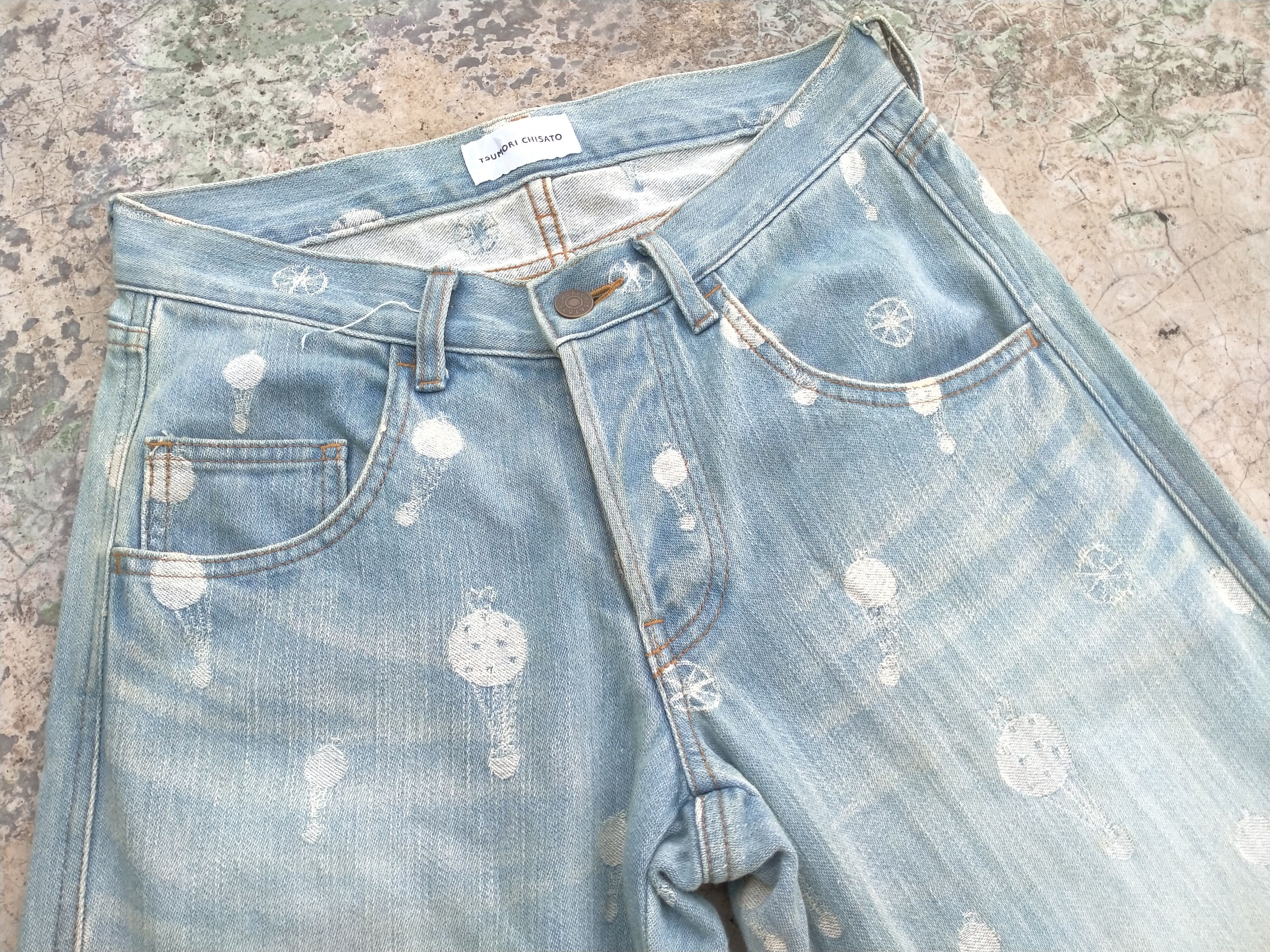 Issey Miyake × Japanese Brand × Tsumori Chisato Distressed Tsumori Chisato Full Embroidery Denim Size 28" / US 6 / IT 42 - 3 Thumbnail
